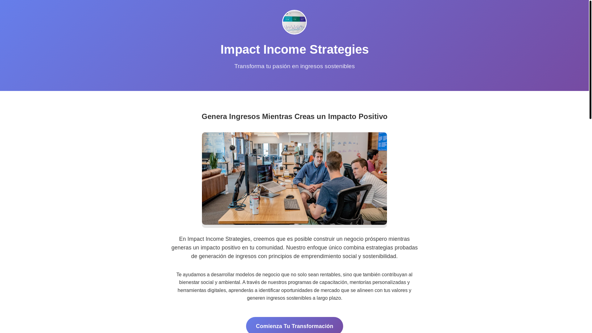 website screenshot of https://impactincomestrategies.com/