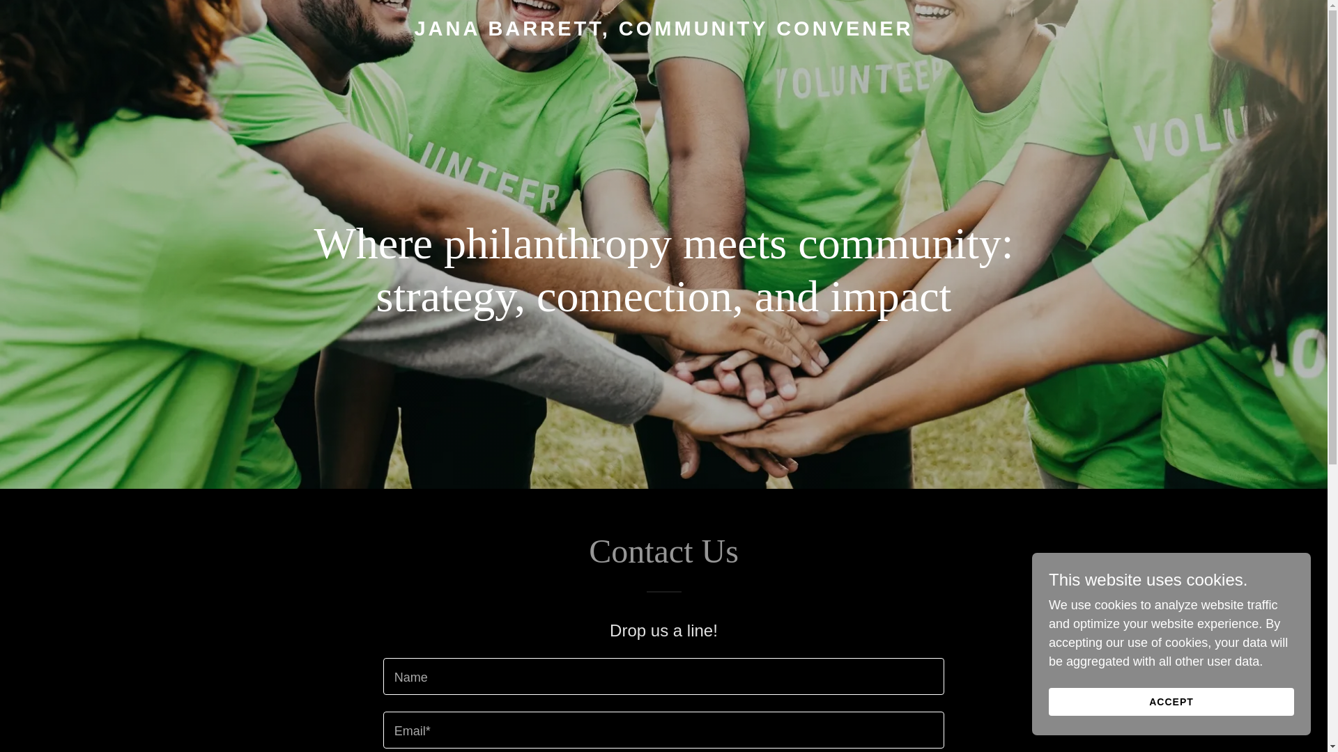 website screenshot of https://janabarrett.org/