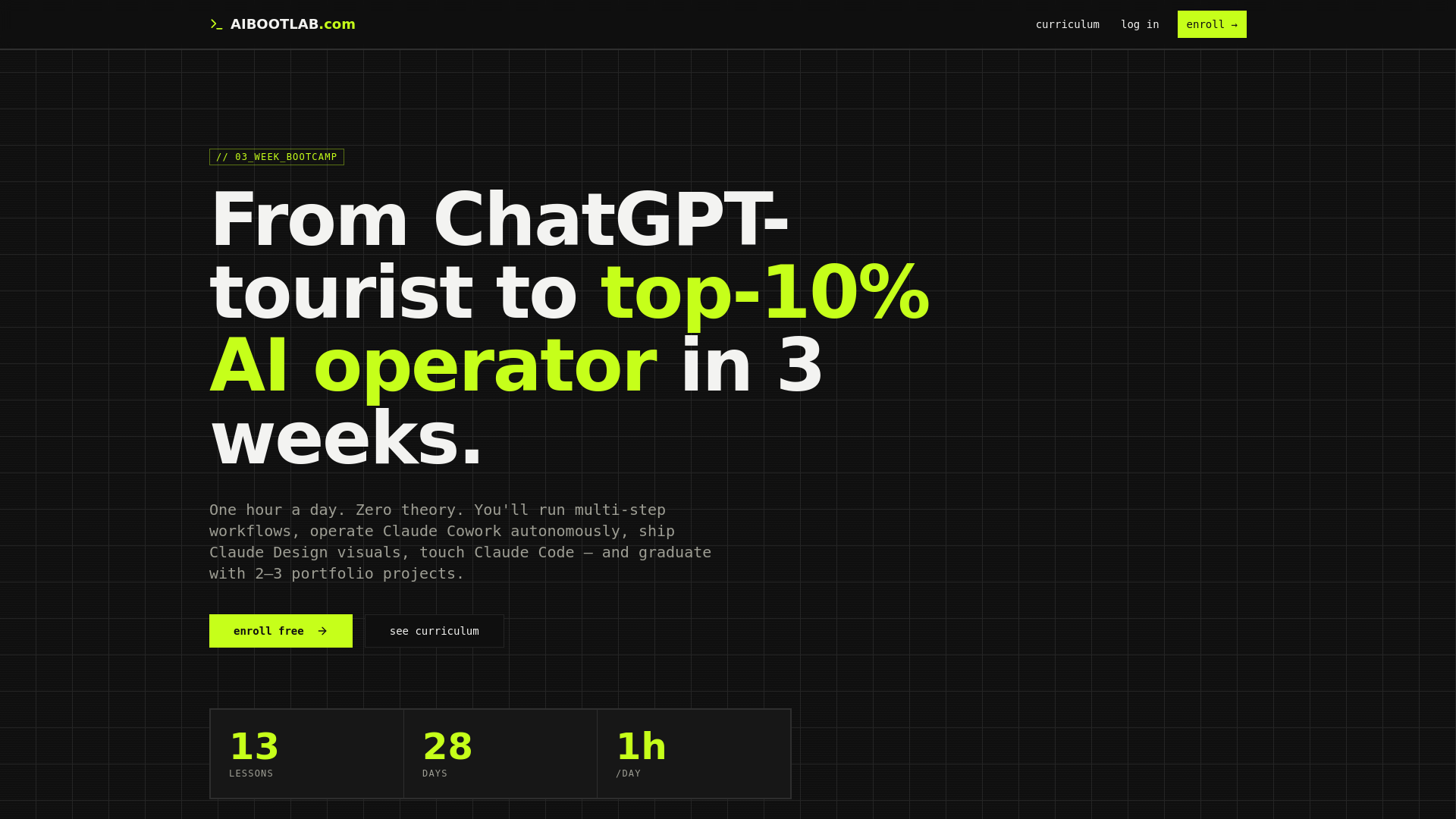 website screenshot of https://aibootlab.com/