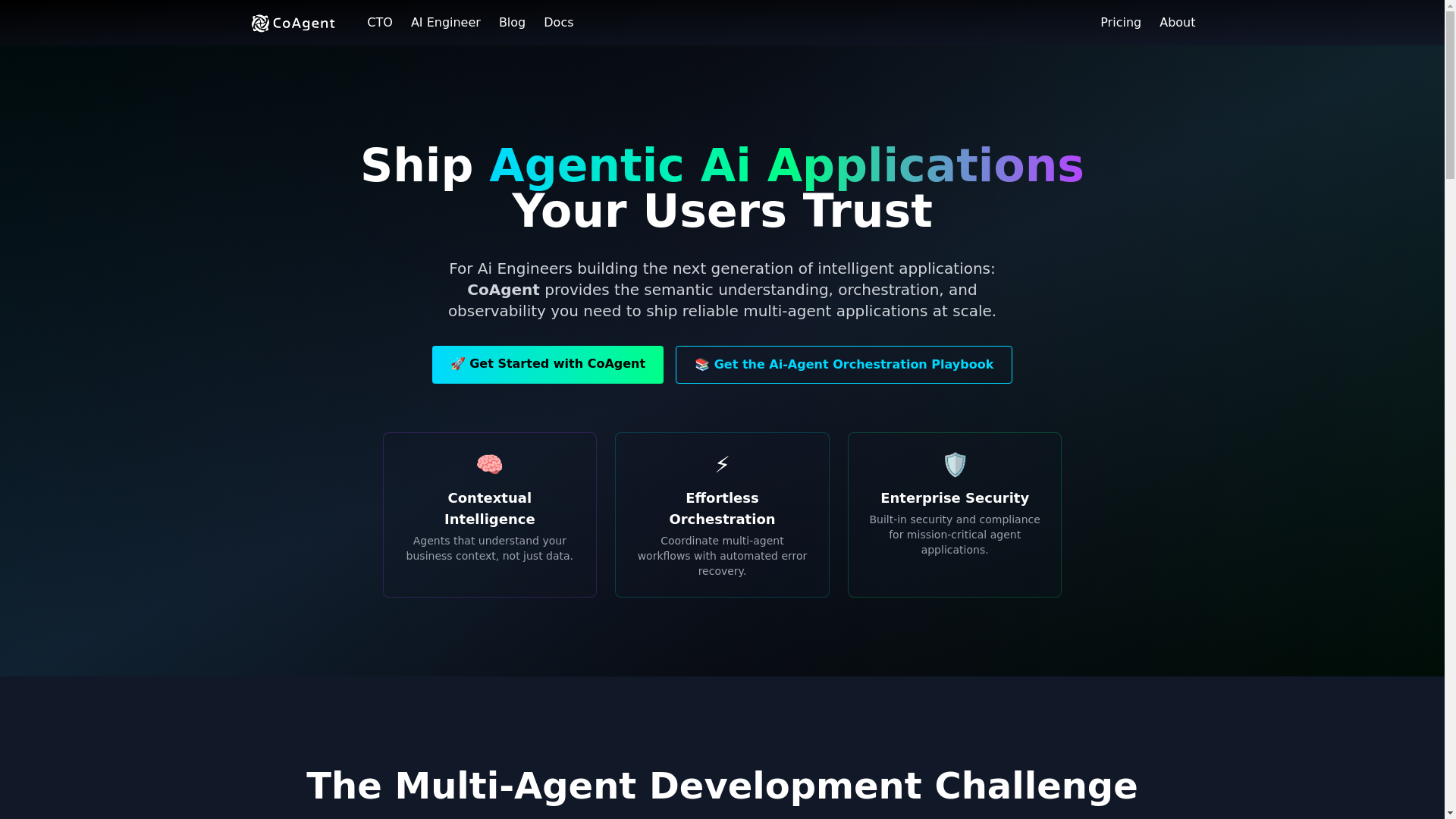 website screenshot of https://getcoagent.com/