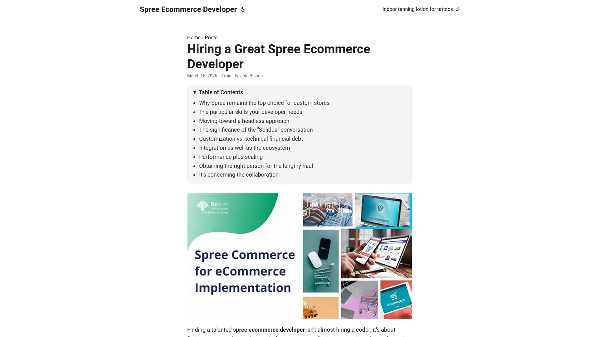 website screenshot of https://spree-ecommerce-developer.pages.dev/