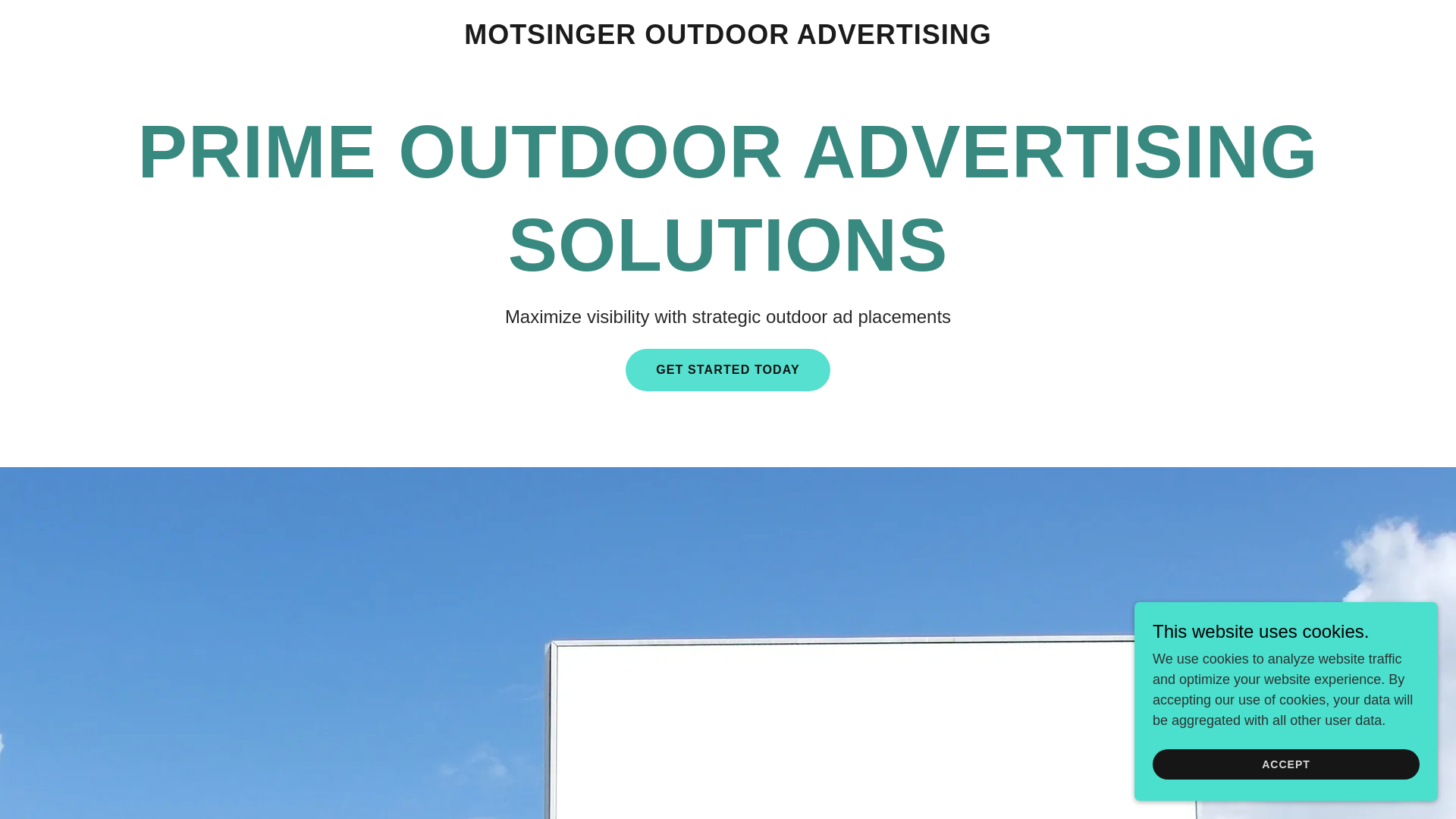 website screenshot of https://motsingeroutdooradvertising.com
