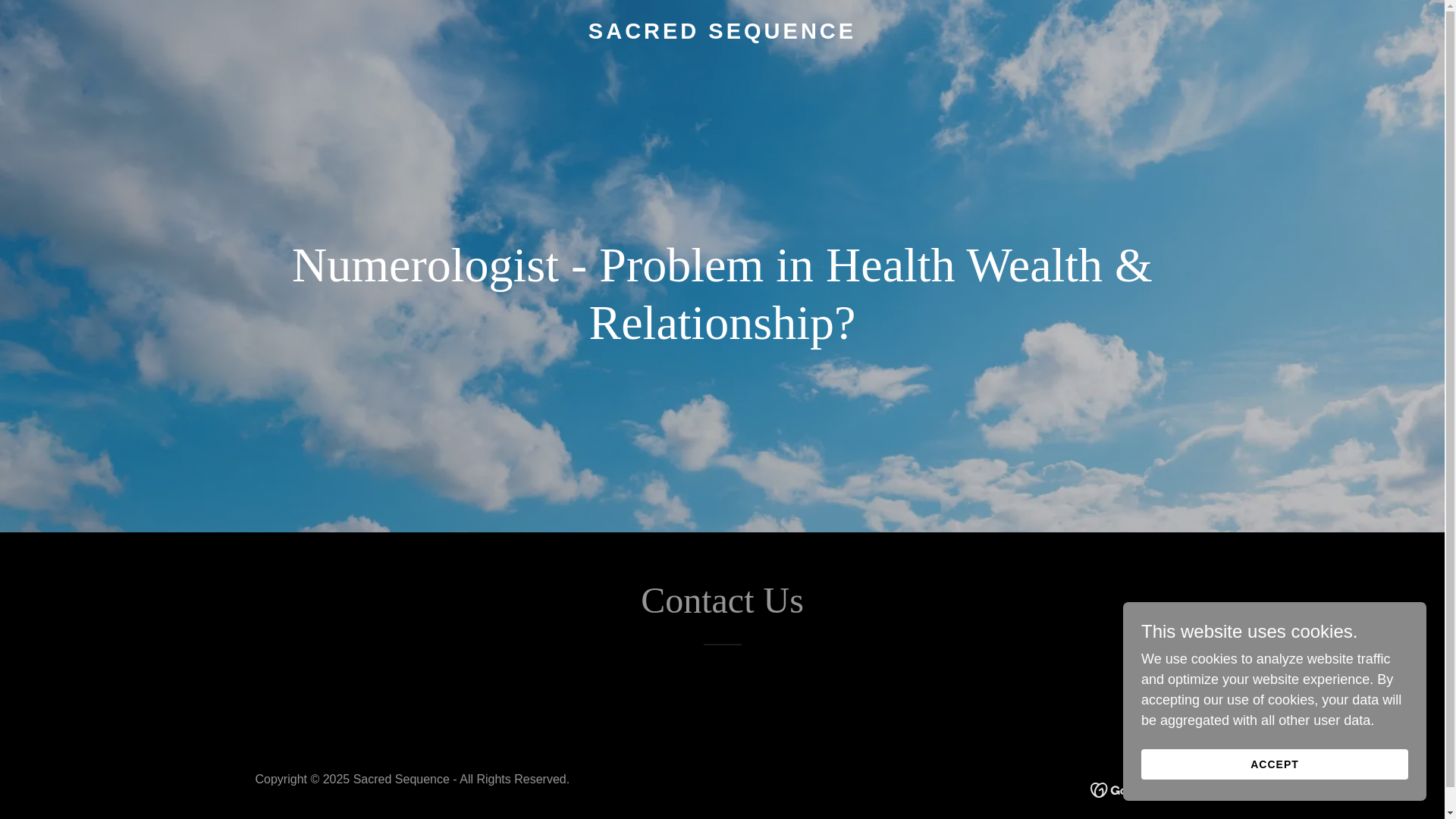 website screenshot of https://sacredsequence.co.in/