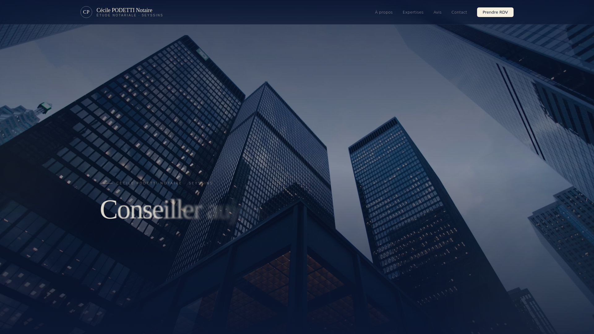 website screenshot of https://cecile-podetti-notaire-seyssins.pages.dev/