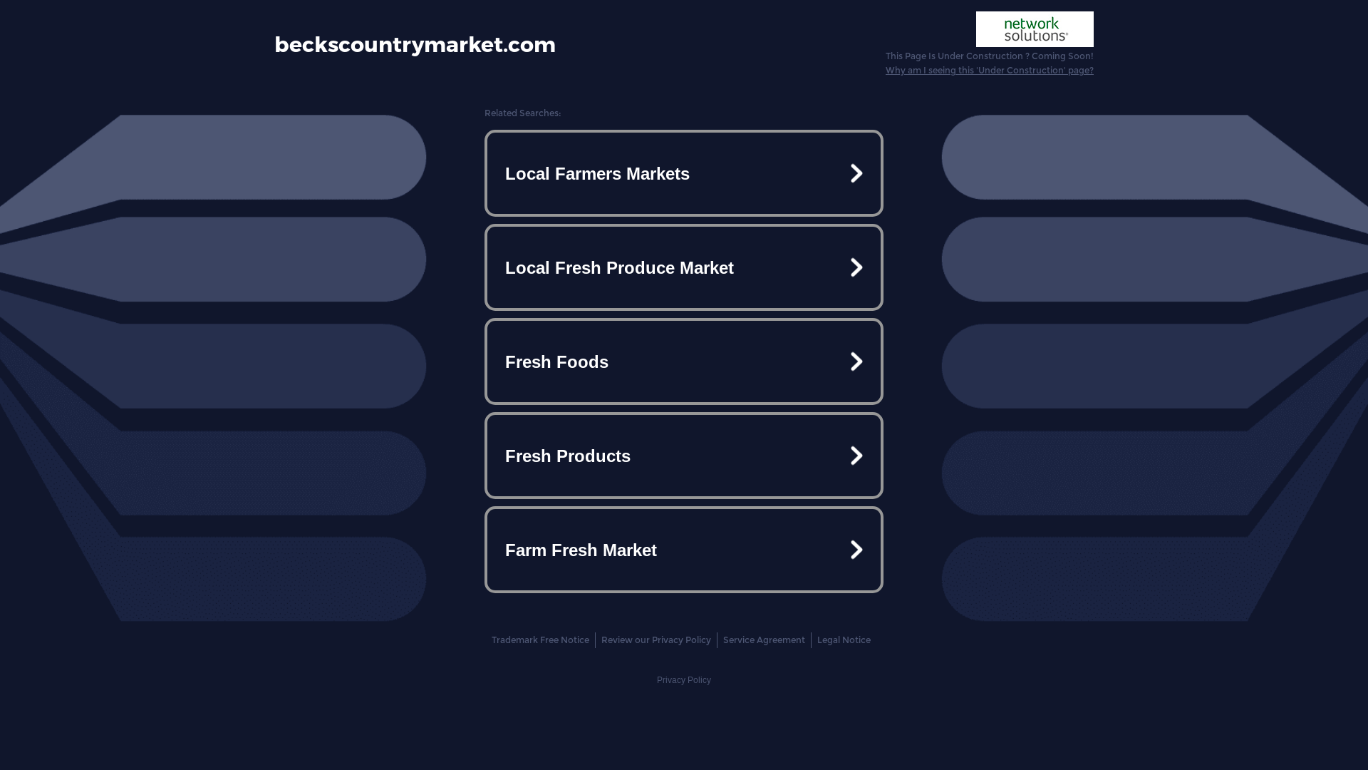 website screenshot of https://beckscountrymarket.com/