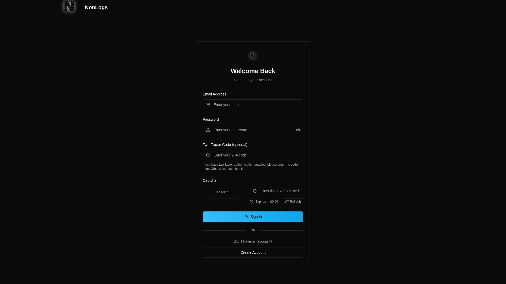 website screenshot of https://admin-frontend-9lk.pages.dev/