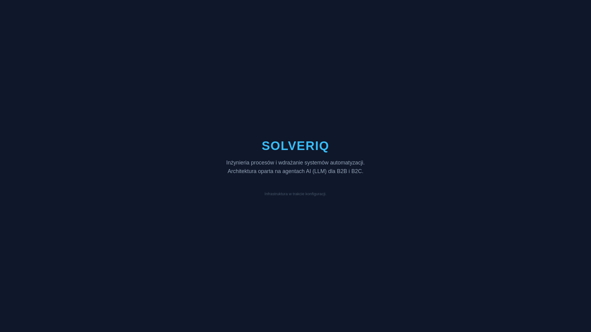 website screenshot of https://solveriq.pl/