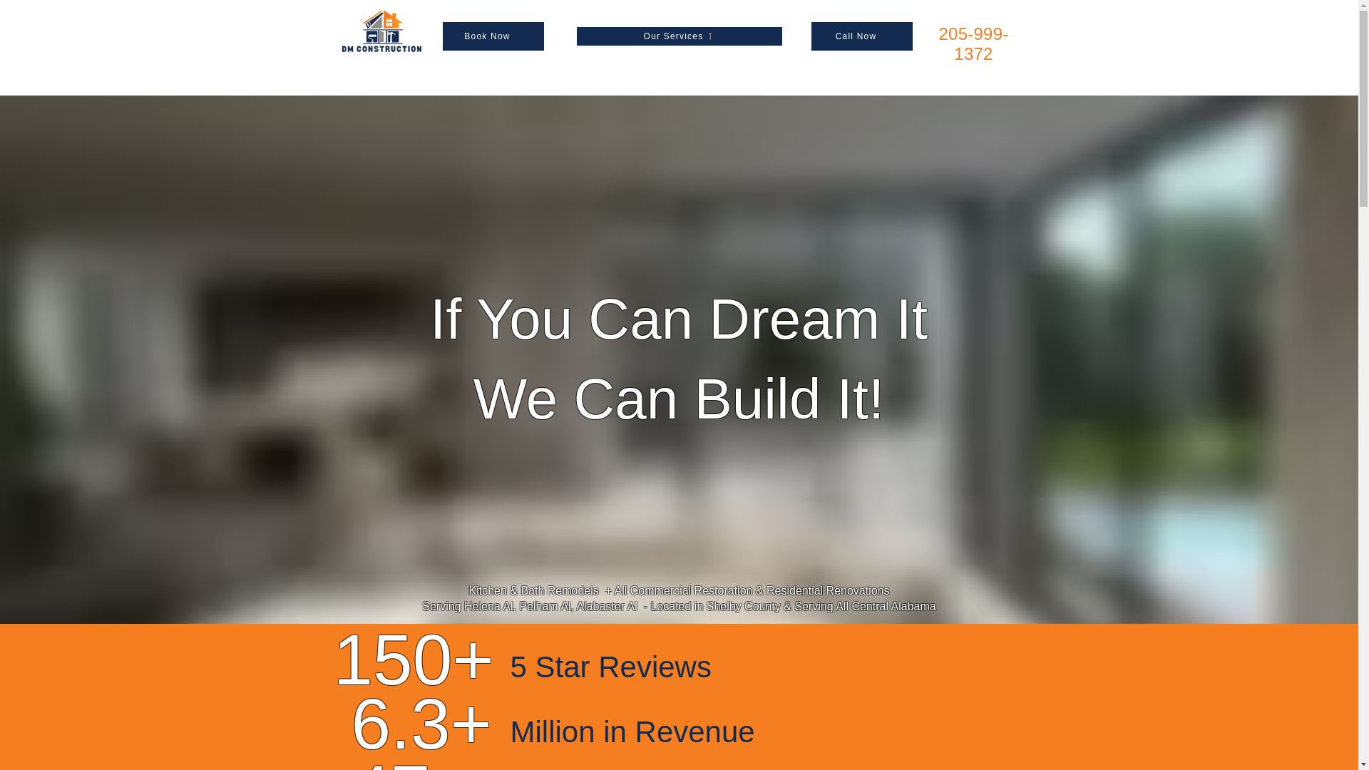 website screenshot of https://dm-construction-company.com/