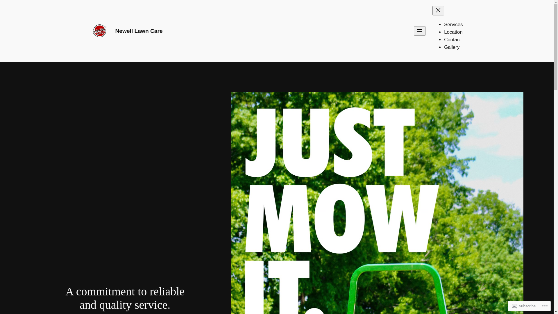 website screenshot of https://newell-lawn-care.com/