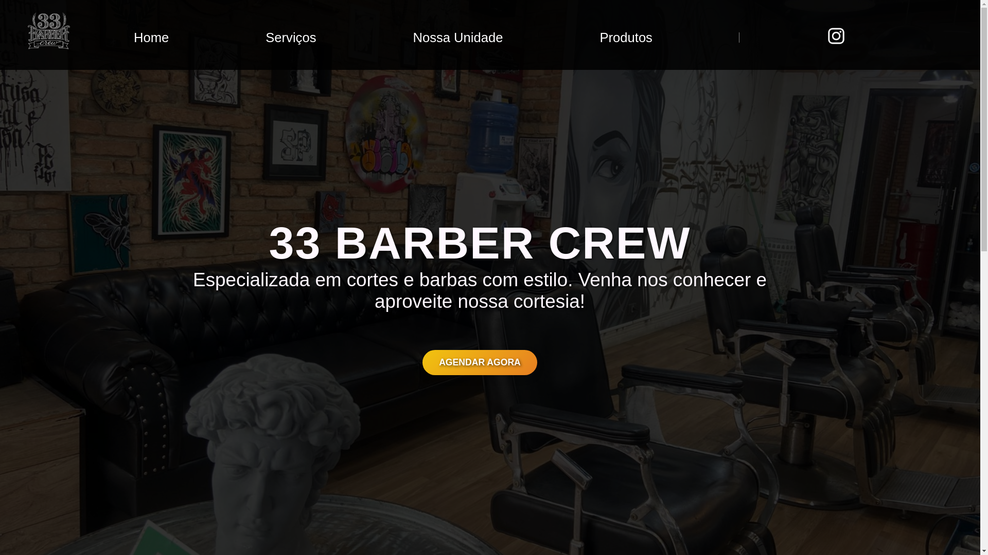 website screenshot of https://33barbercrew.com.br/