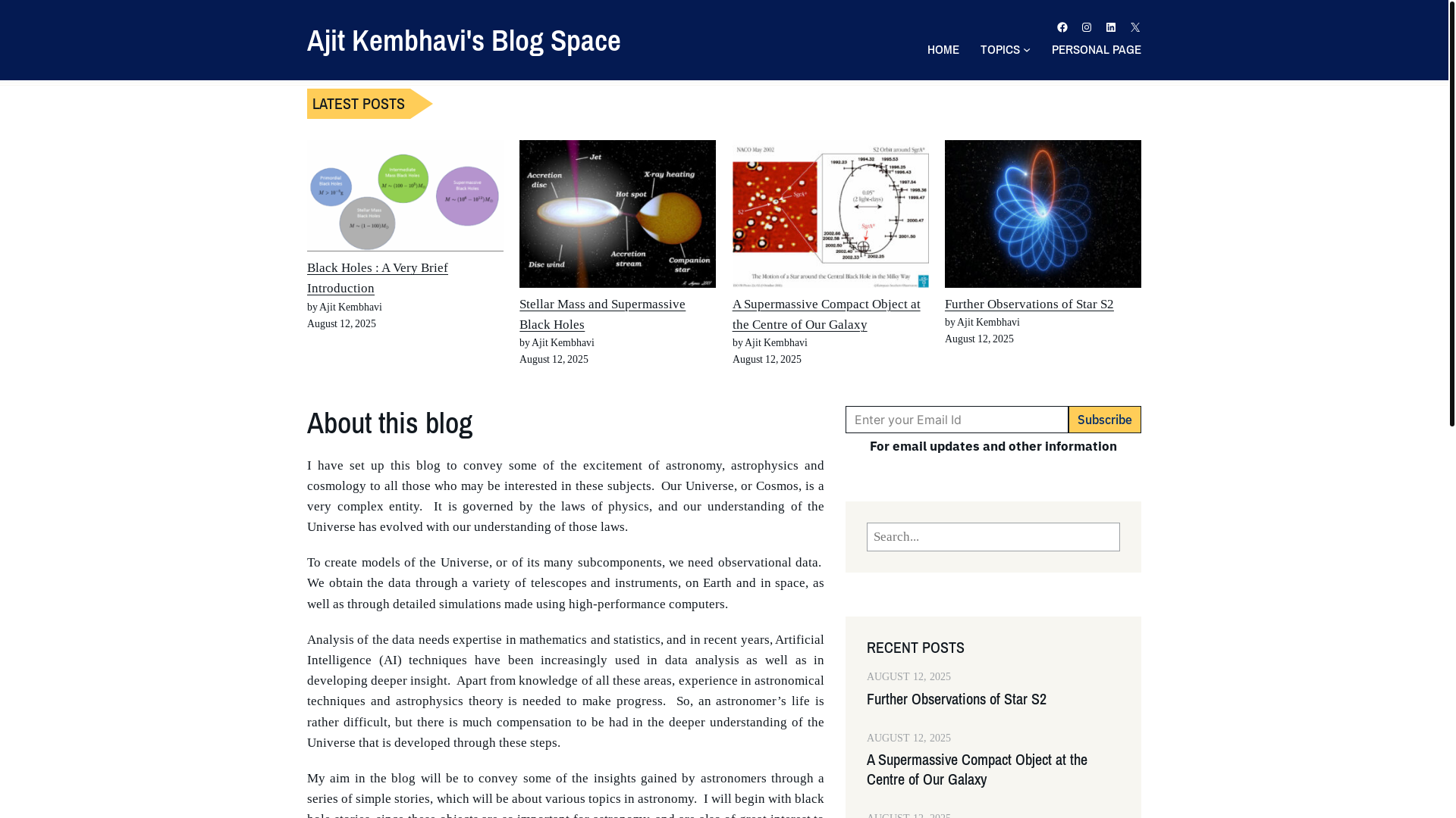 website screenshot of https://ajitkembhavi.in/