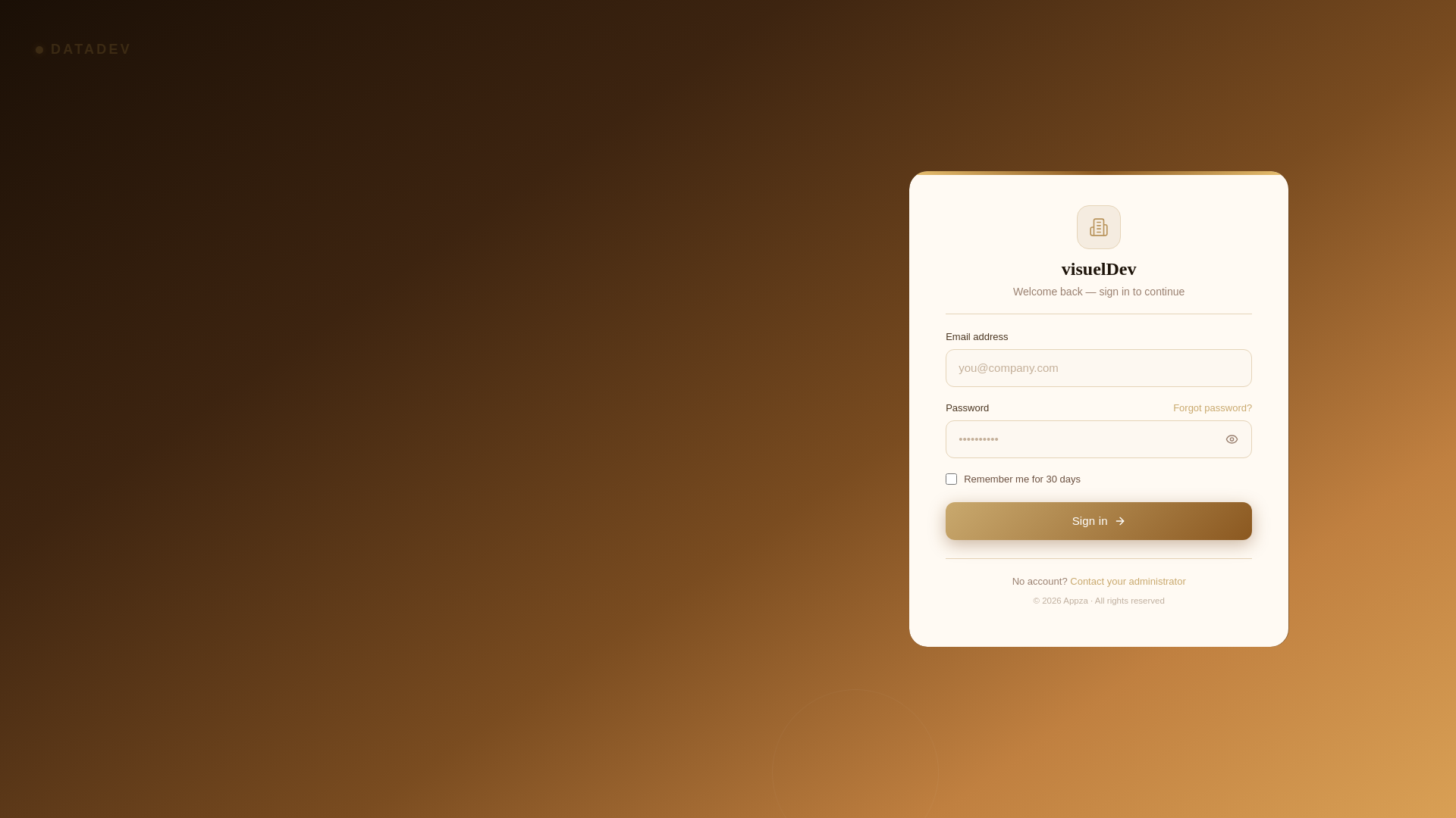 website screenshot of https://visuelhr.visuel-dev.fr/login/datadev