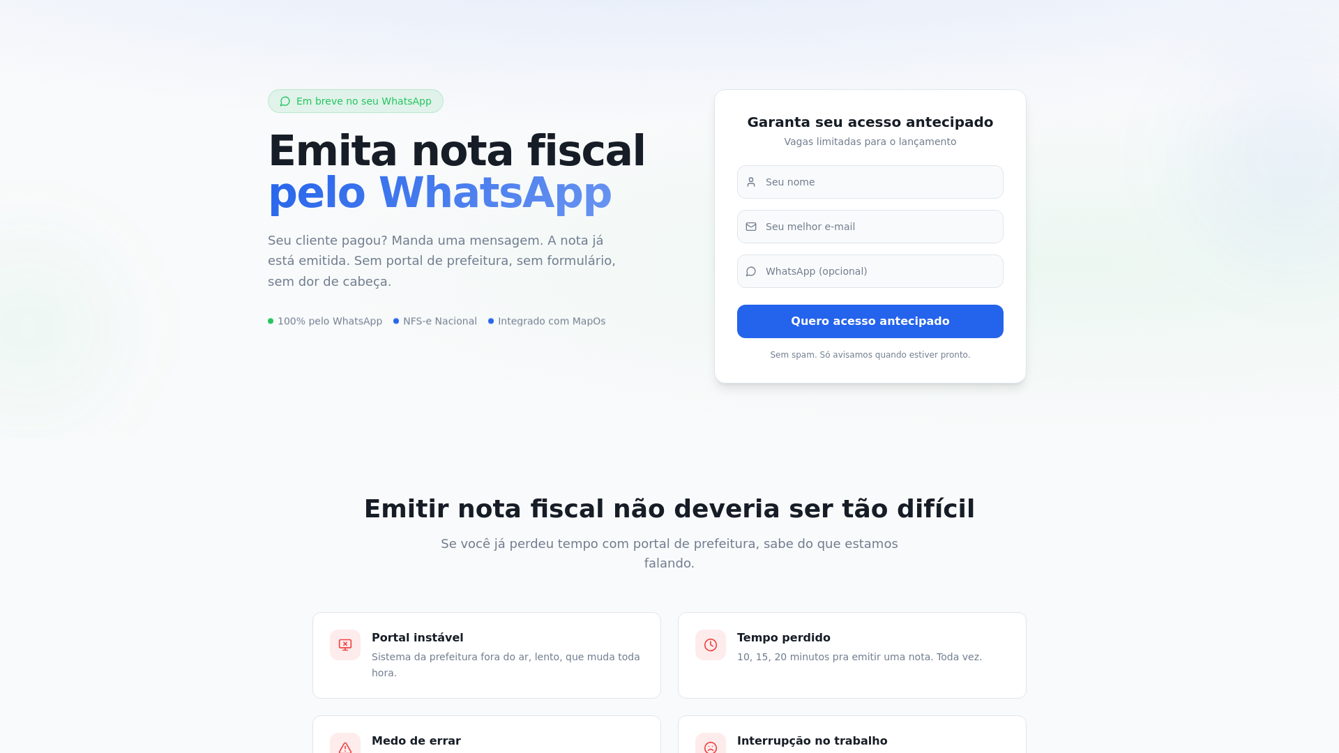 website screenshot of https://notaviazap-site.pages.dev/