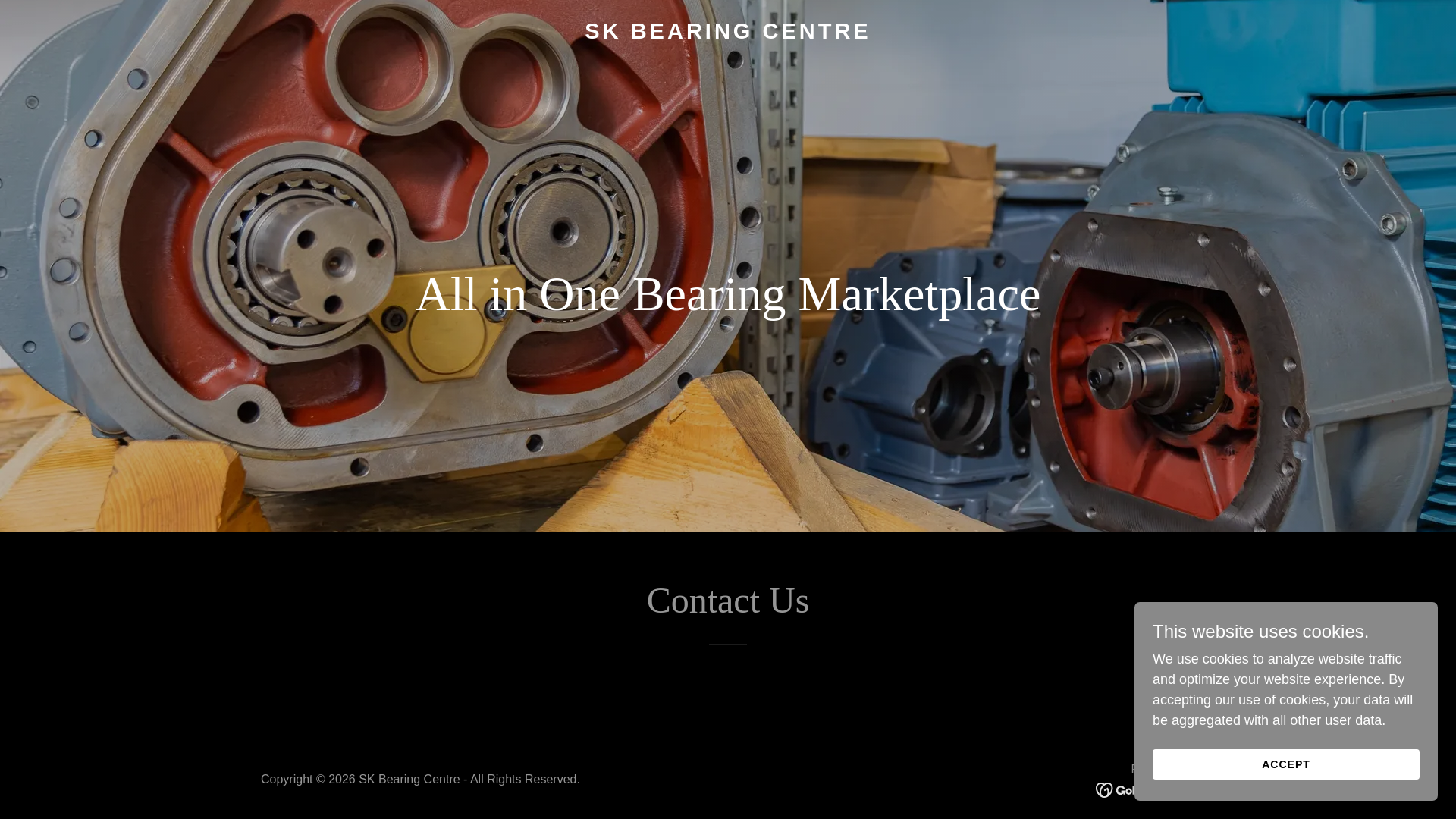 website screenshot of https://skbearingcentre.in/