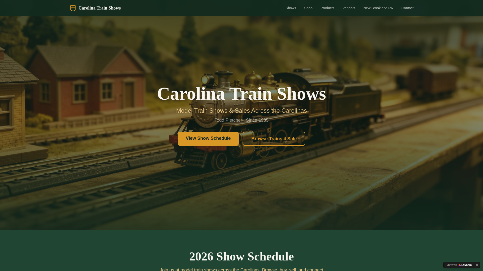 website screenshot of https://demo-carolinatrainshows.com/