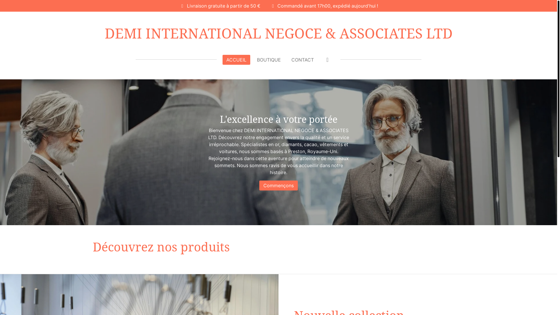 website screenshot of https://demi-international.co.uk/