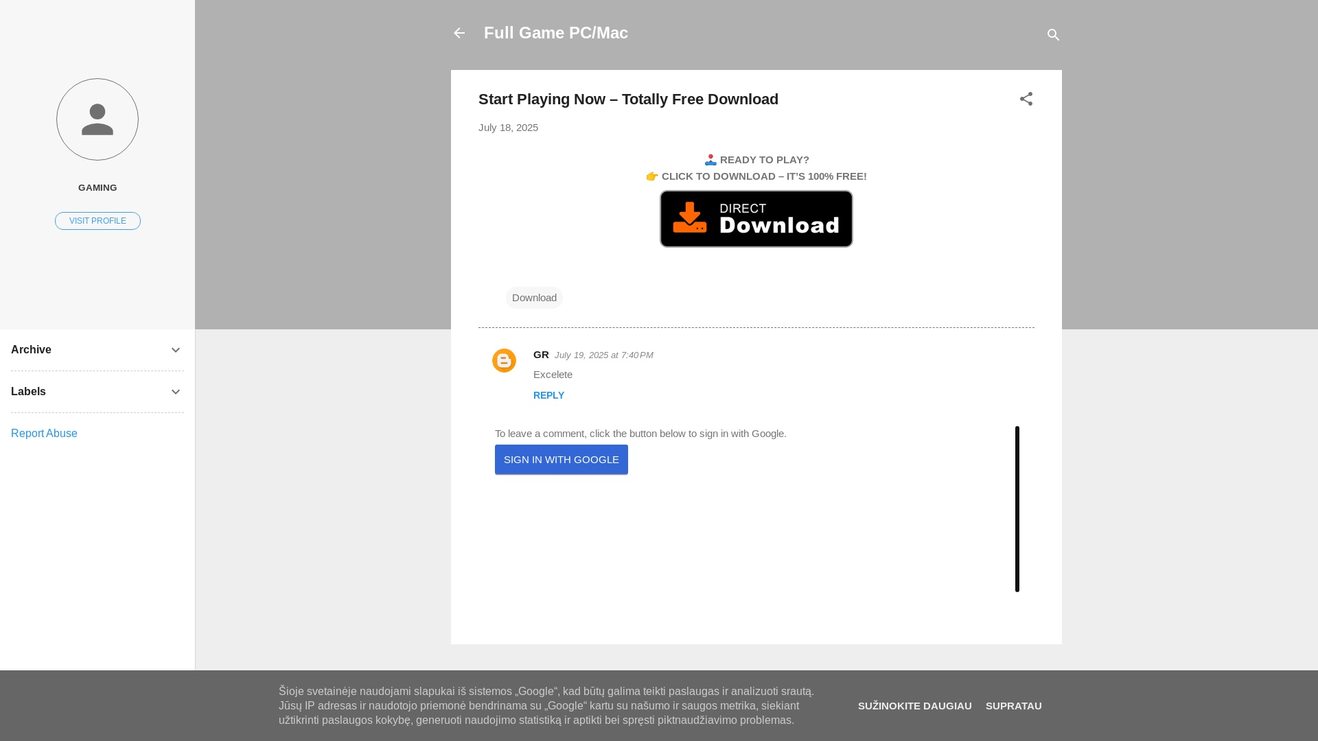 website screenshot of https://agamedown.blogspot.com/2025/07/start-playing-now-totally-free-download.html