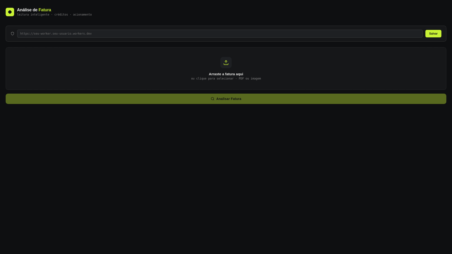 website screenshot of https://analisefatura2.pages.dev/