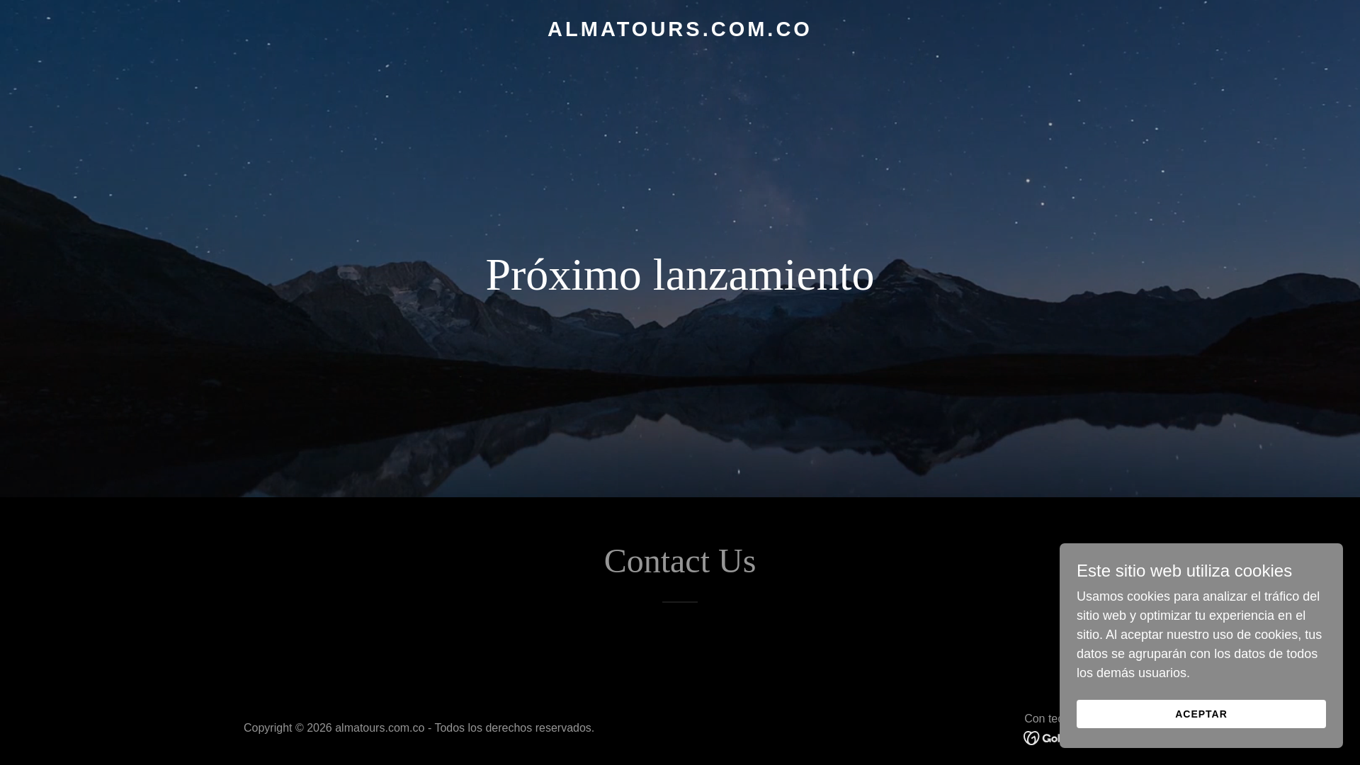 website screenshot of https://almatours.com.co/