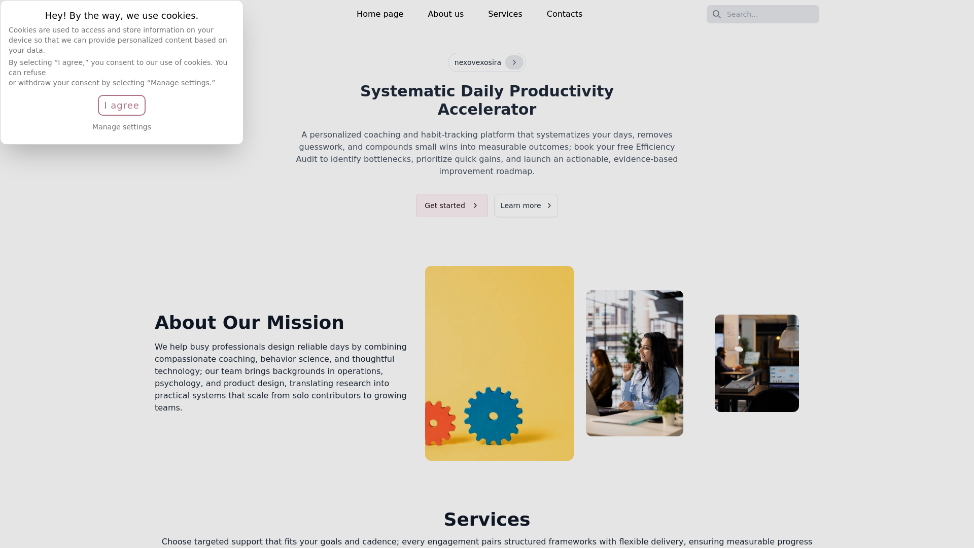 website screenshot of https://nexovexosira.click/