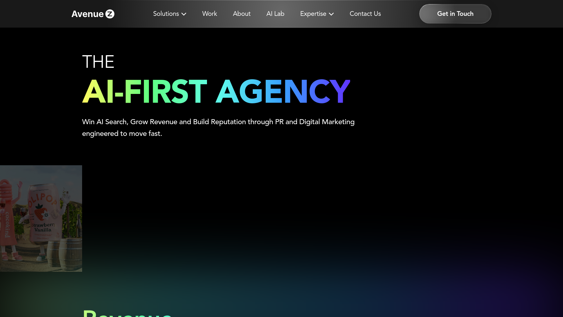 website screenshot of https://avenuezcommerceai.info/