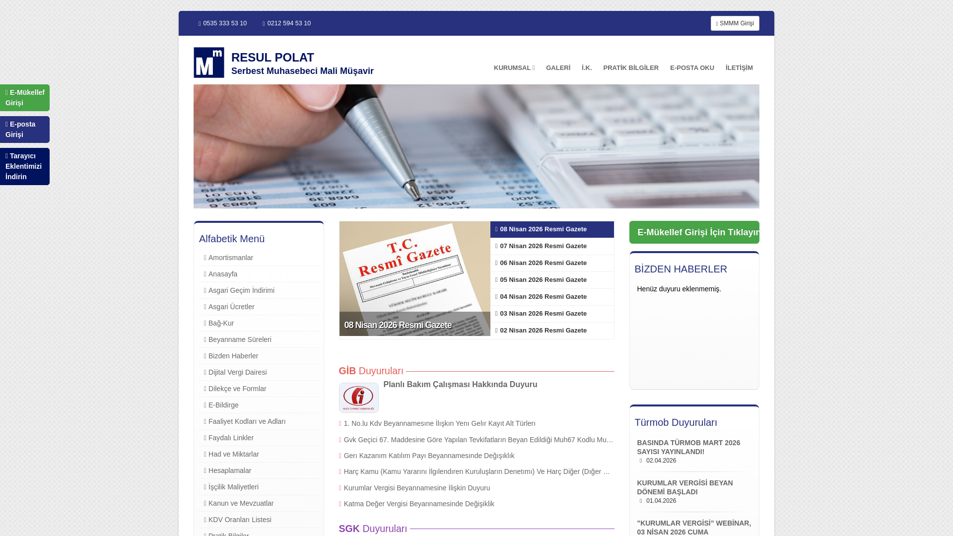 website screenshot of https://resulpolat.com.tr