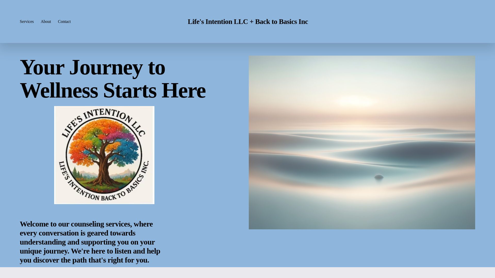 website screenshot of https://lifesintentionb2b.org/