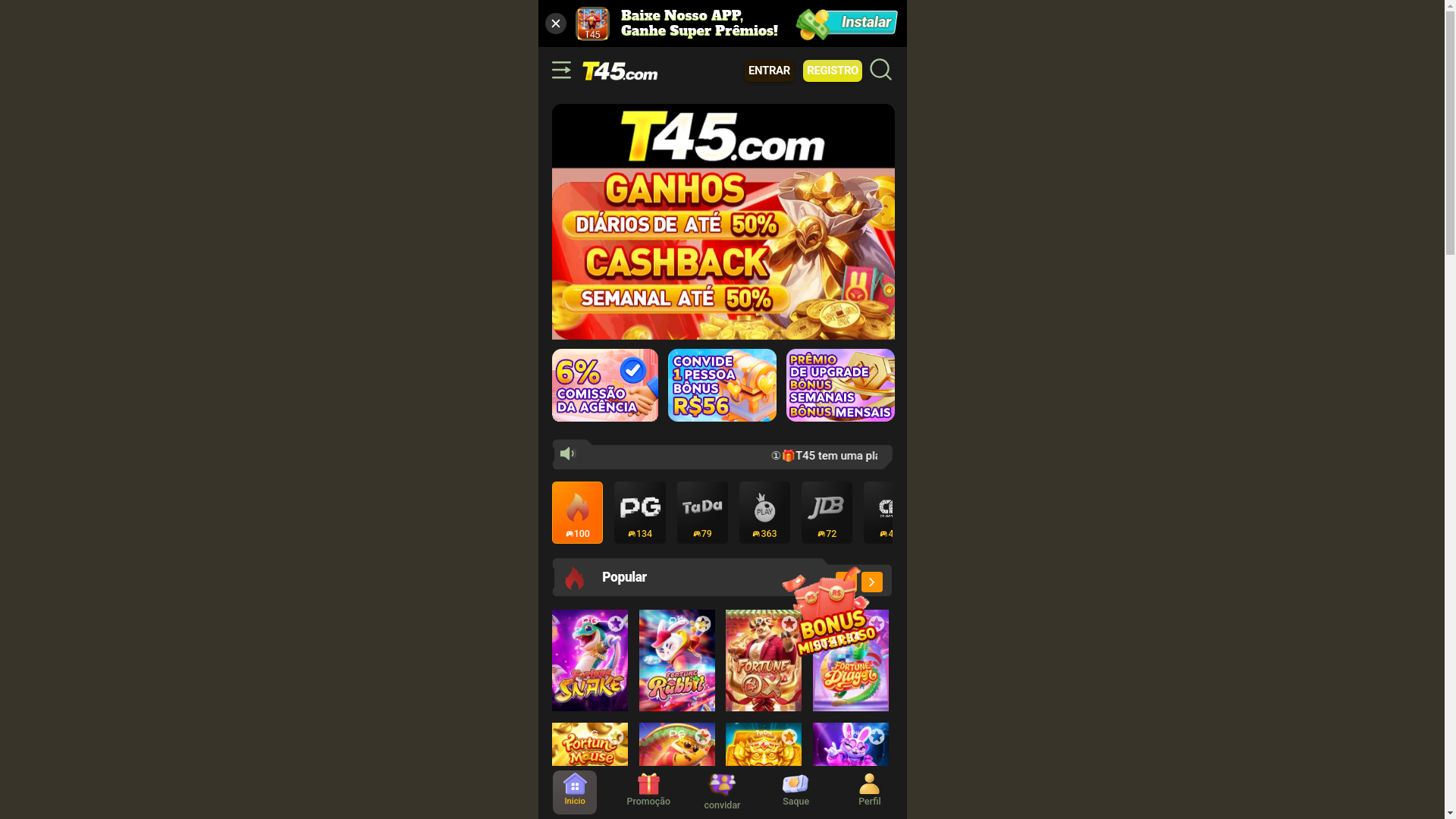 website screenshot of https://t45-com.com/