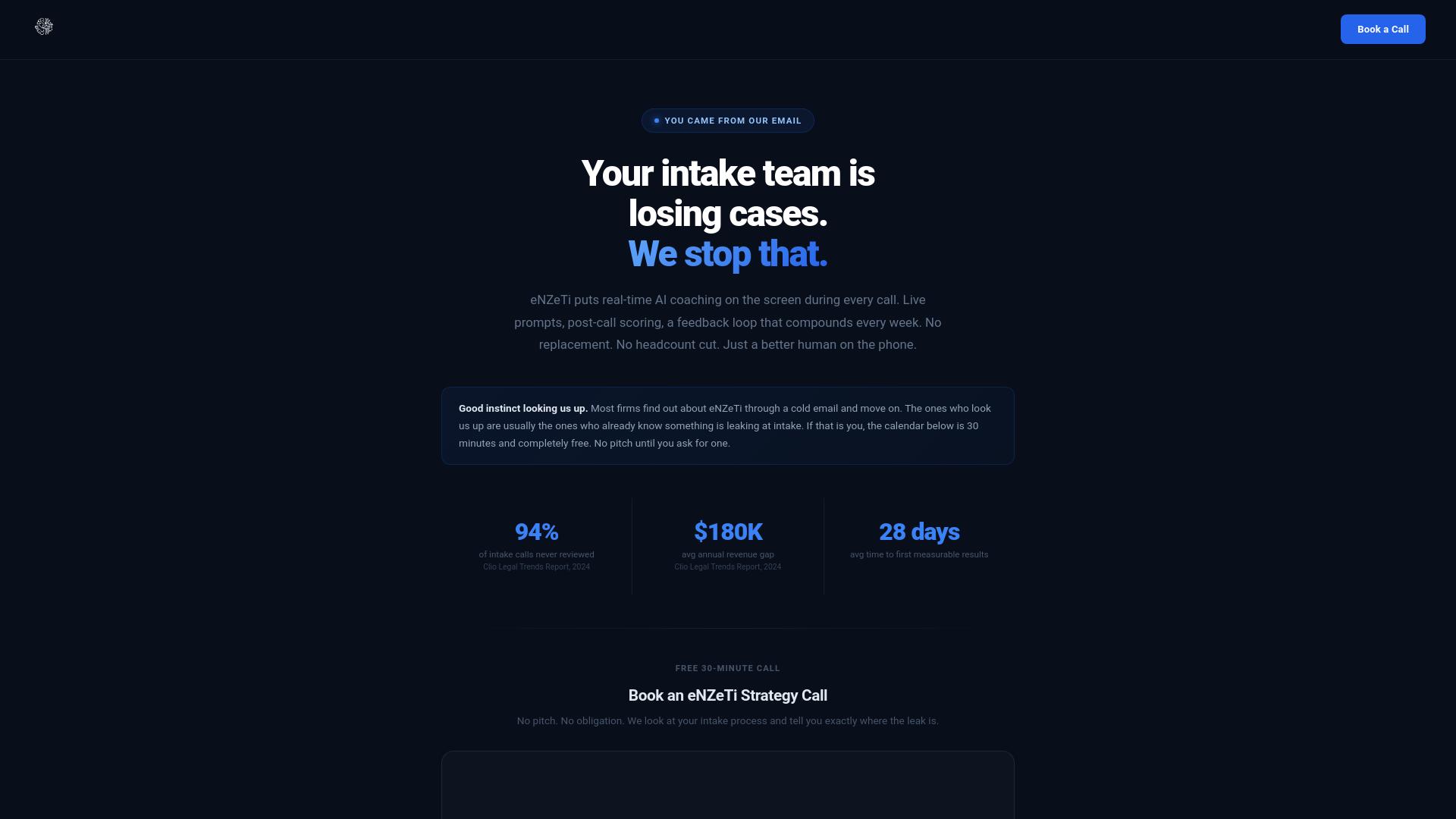 website screenshot of https://theenzeti.com/