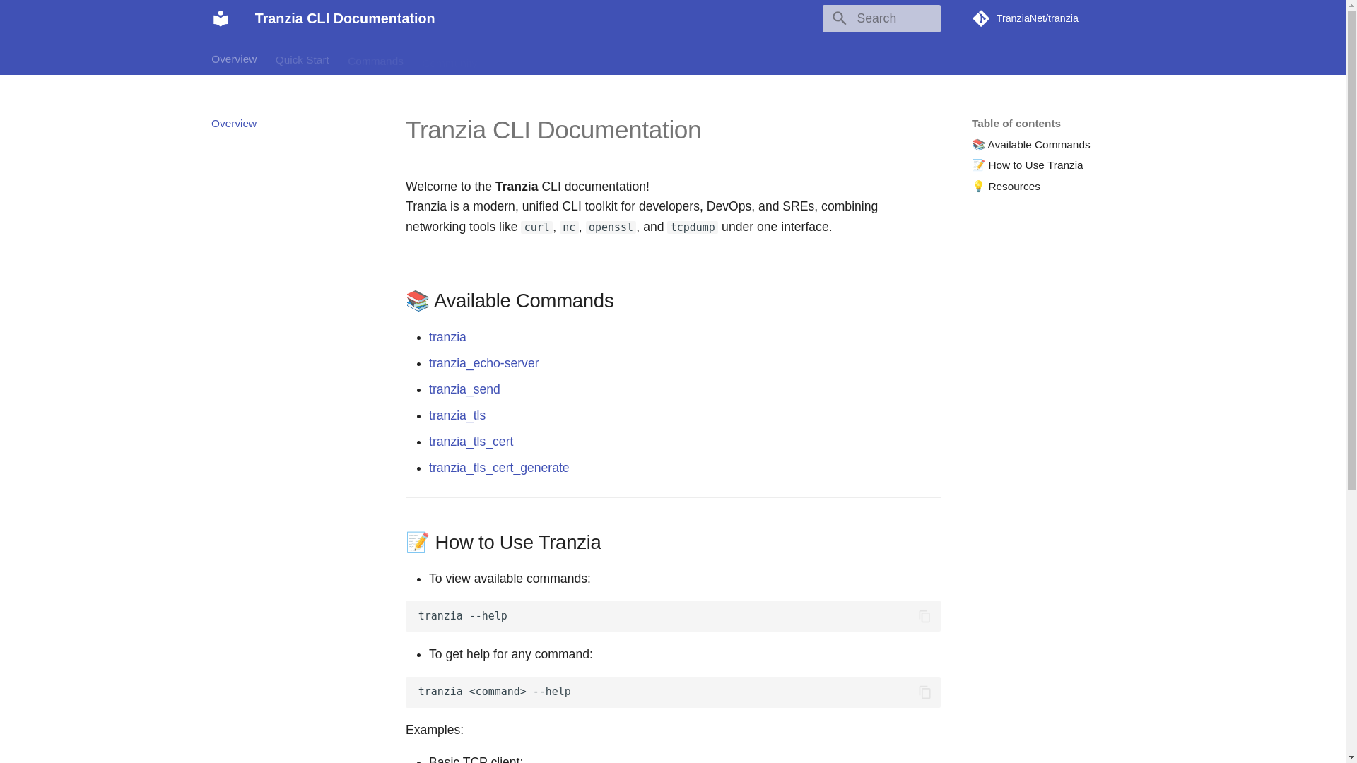 website screenshot of https://tranzianet.dev/