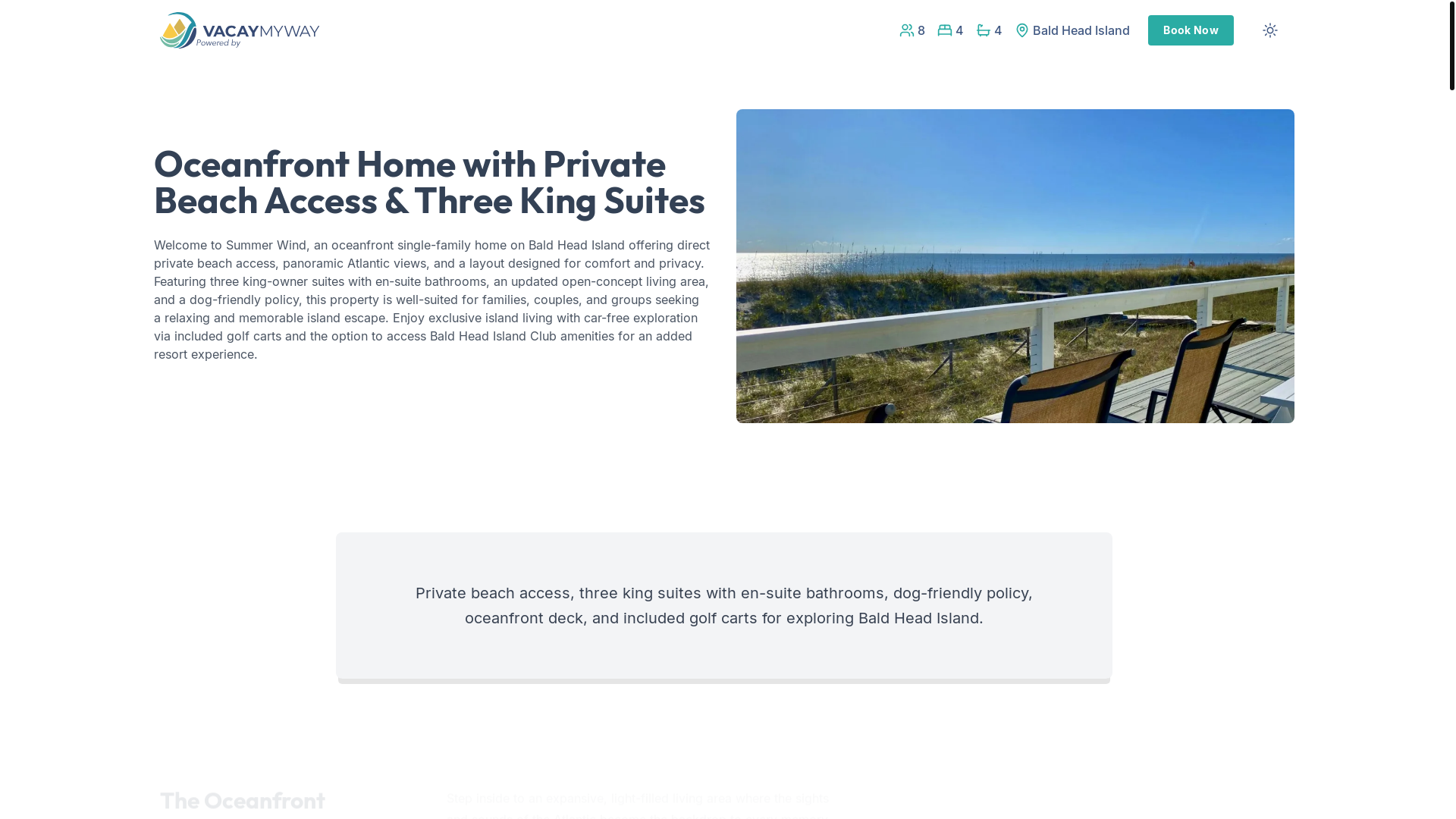 website screenshot of https://oceanfrontsuites.house/