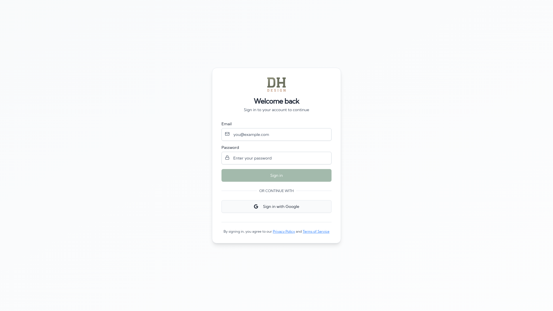 website screenshot of https://dhdesign.io