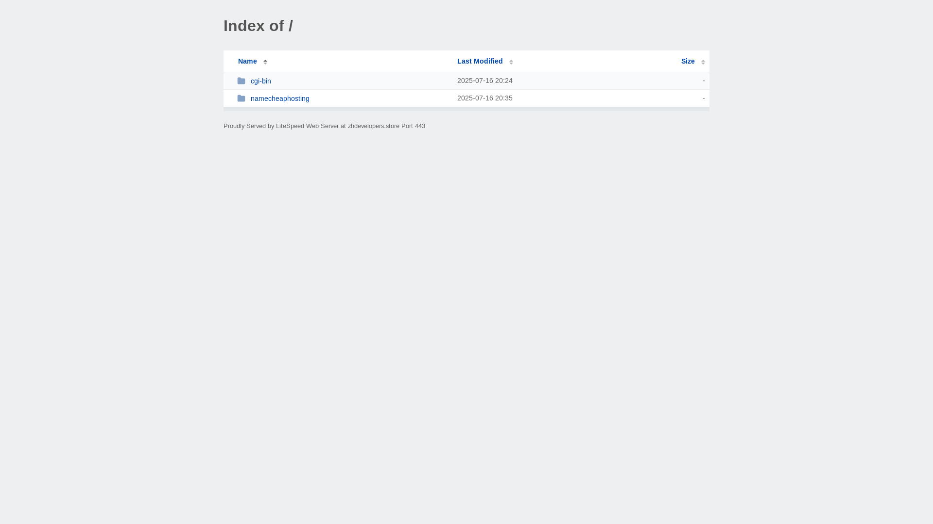 website screenshot of https://zhdevelopers.store/