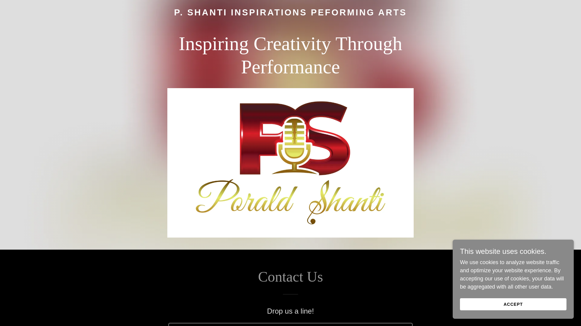 website screenshot of https://pshantiinspirations.com/