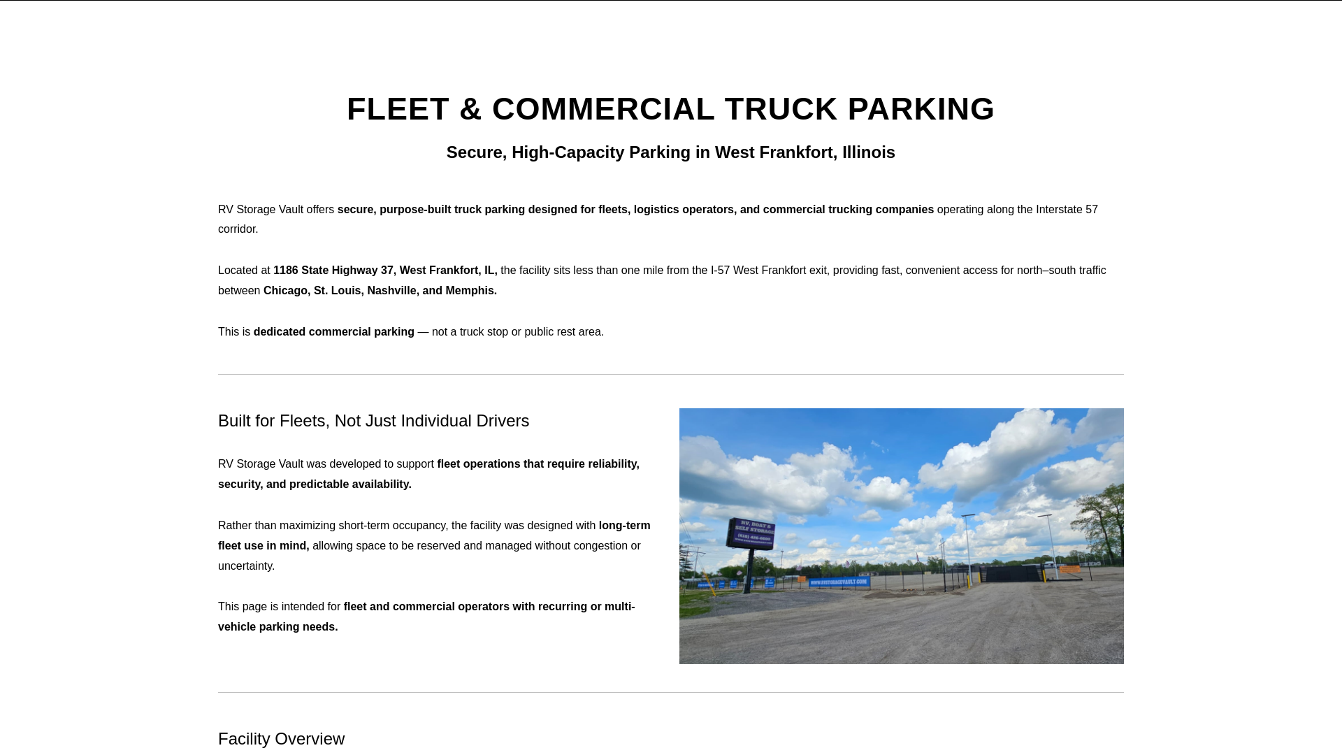 website screenshot of https://fleetparkingvault.com/