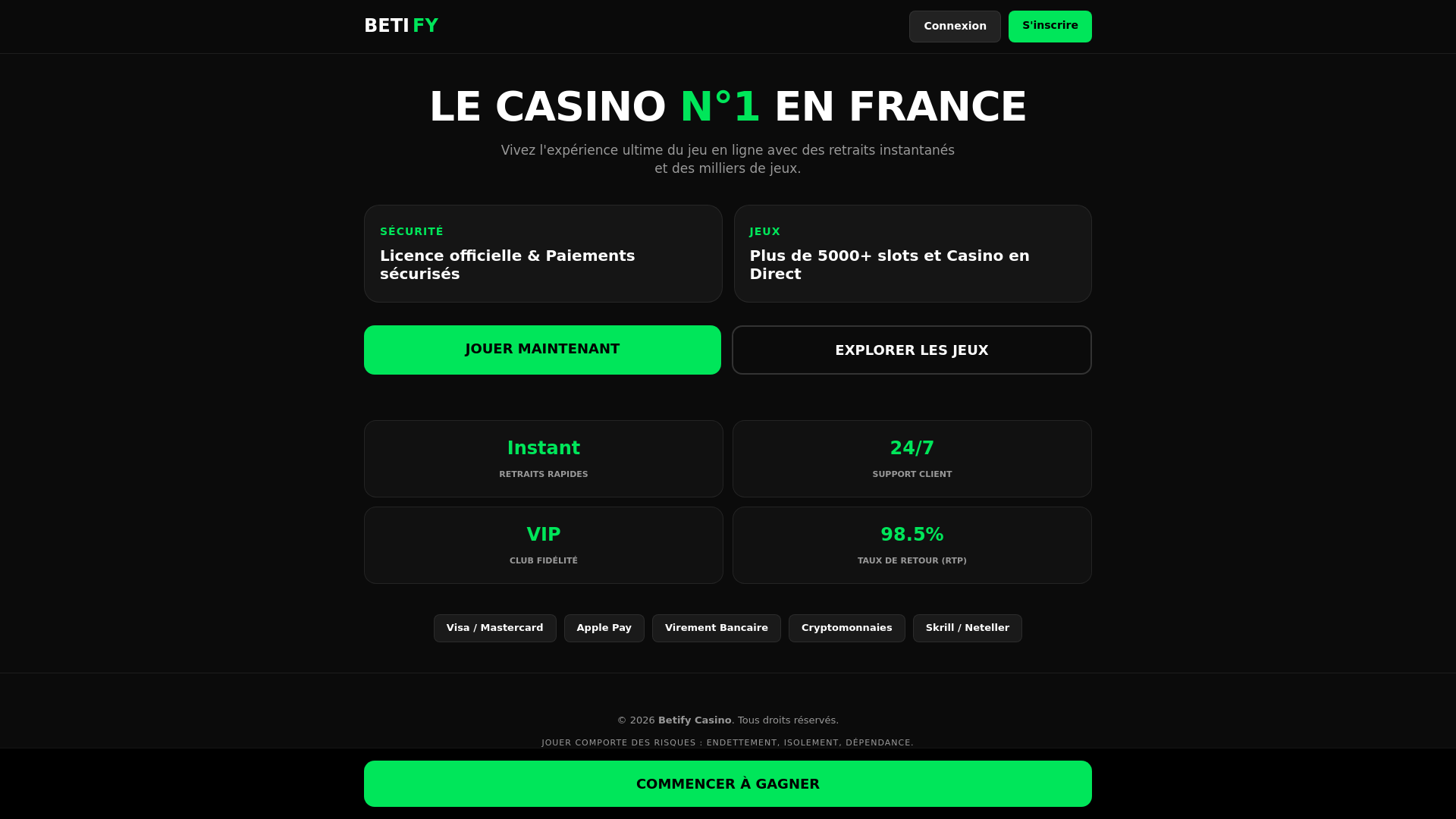 website screenshot of https://play-and-win-casino.life/
