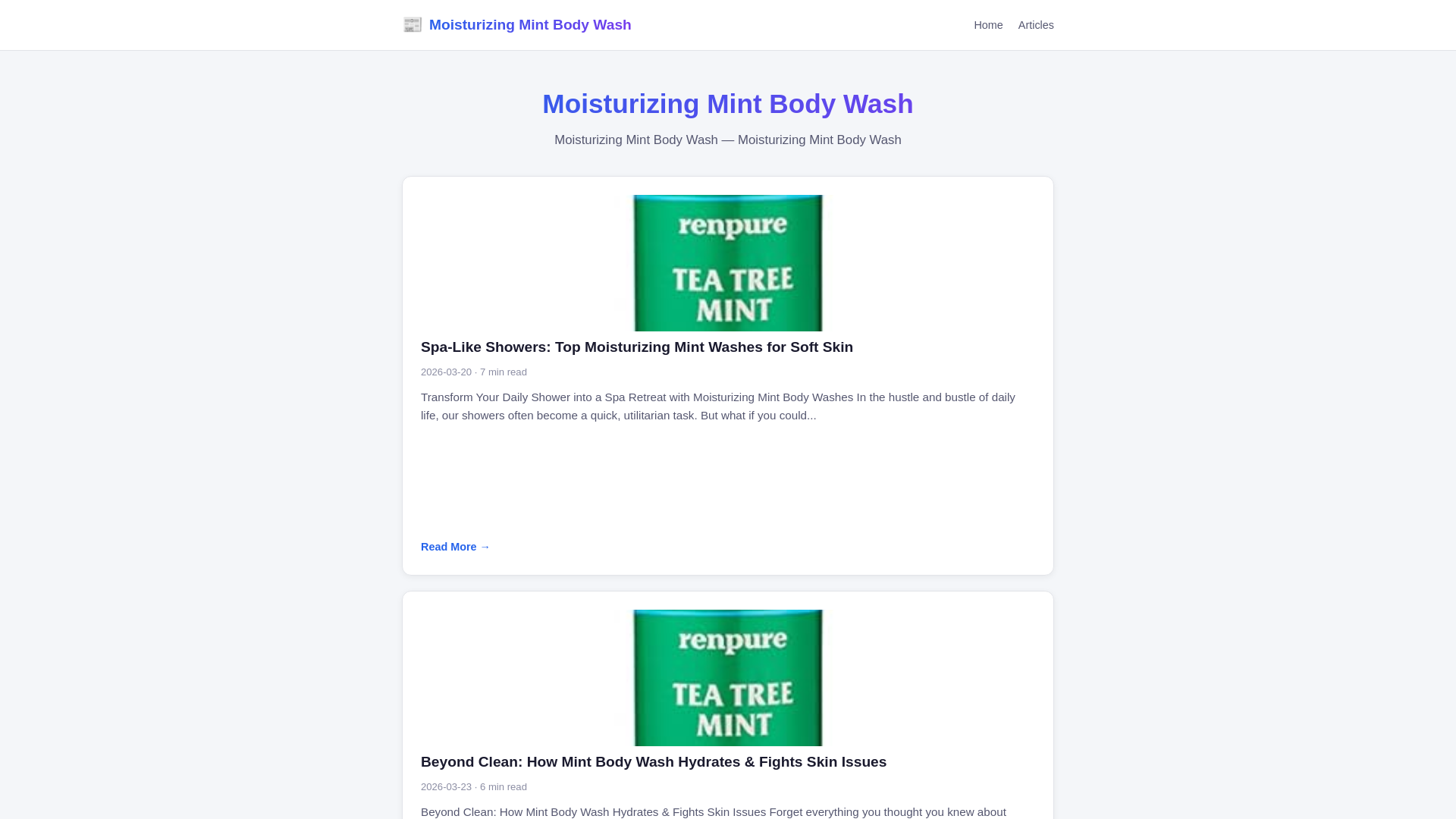 website screenshot of https://moisturizing-mint-body-wash.pages.dev/