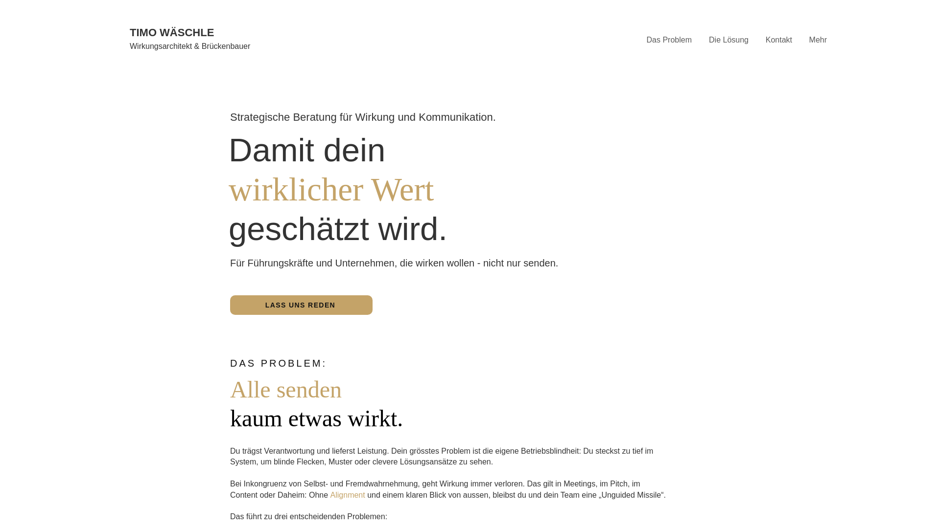 website screenshot of https://timowaeschle.ch/