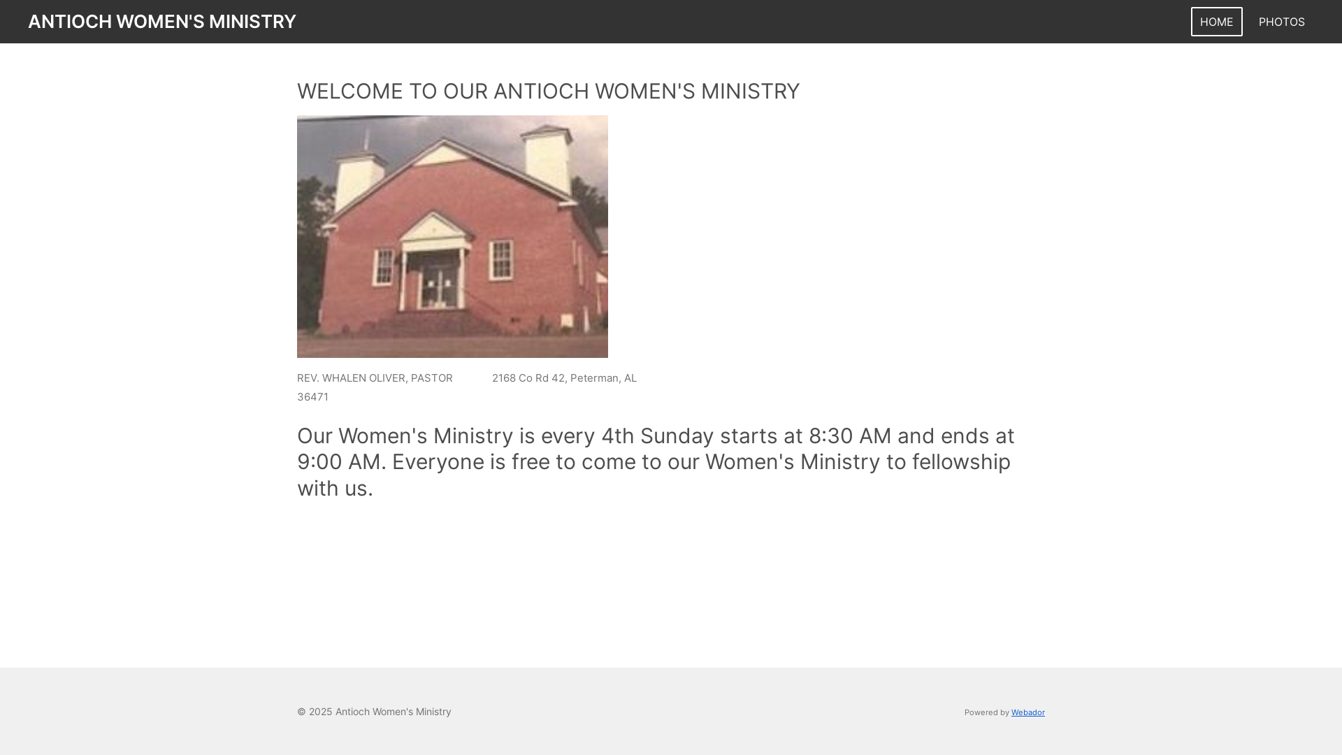 website screenshot of https://antiochwomensministry.com/