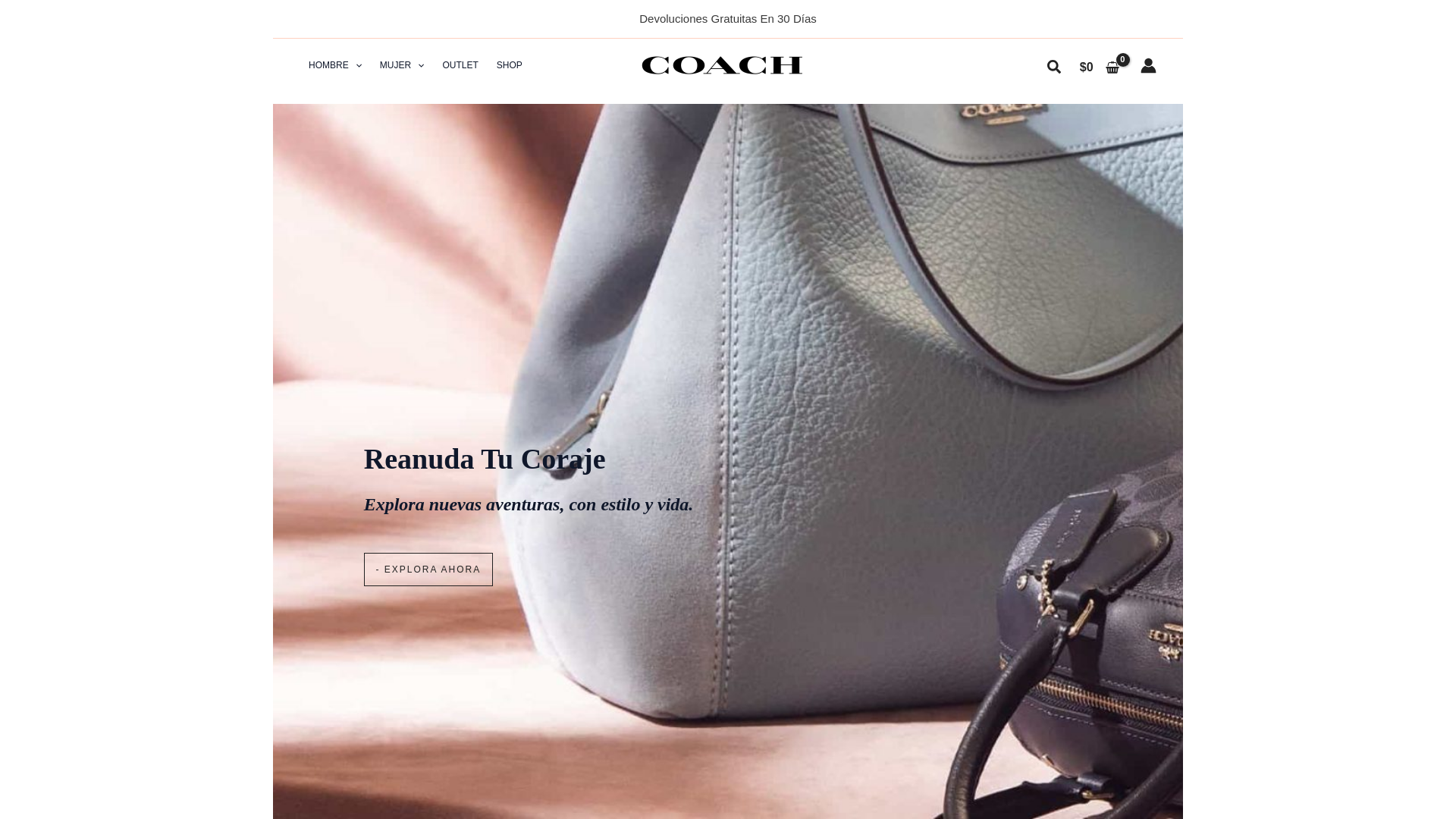 website screenshot of https://coachstoreargentina.com/