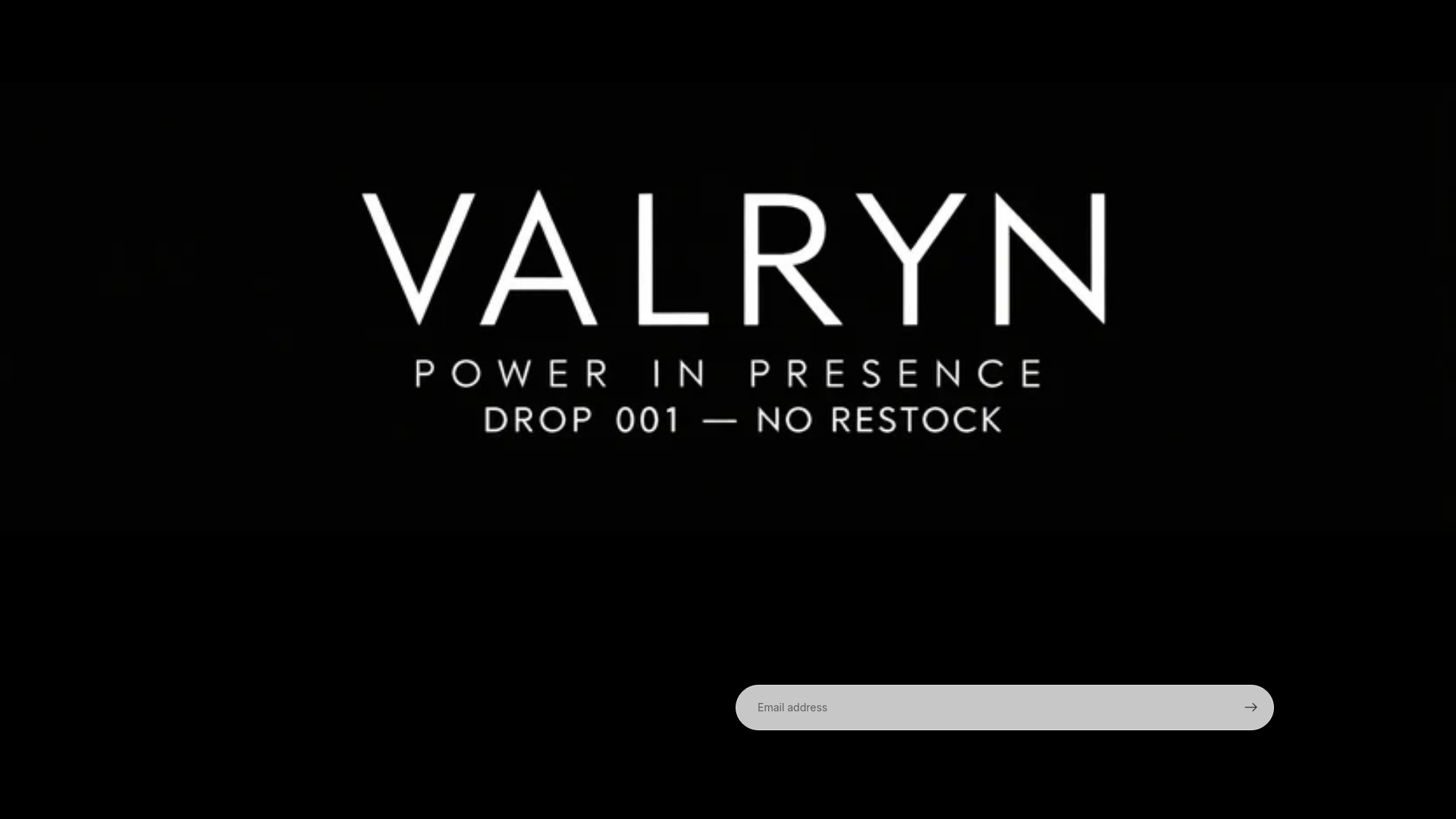 website screenshot of https://valrynshop.com/