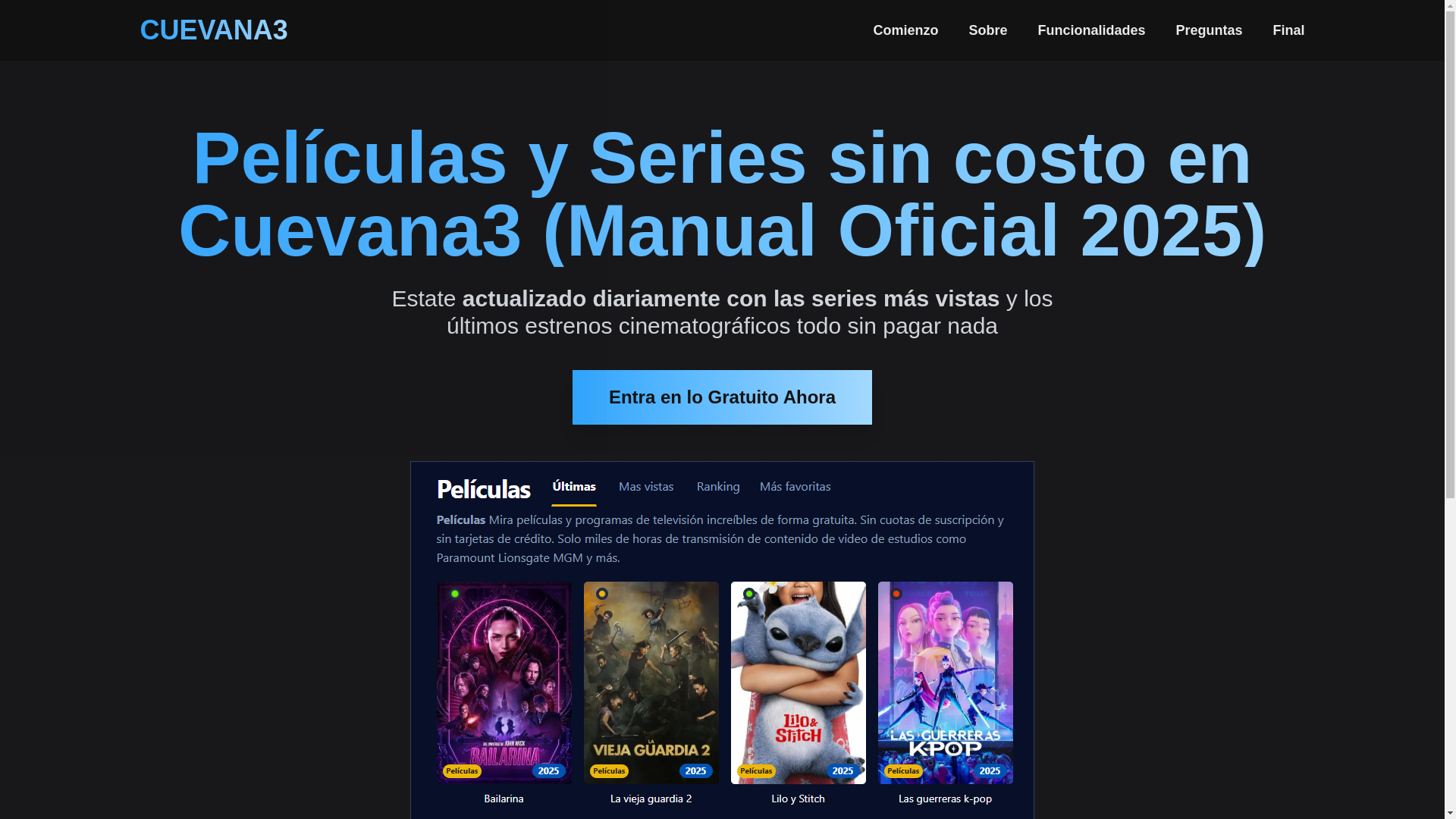 website screenshot of https://cuevana3-0lpz.pages.dev/