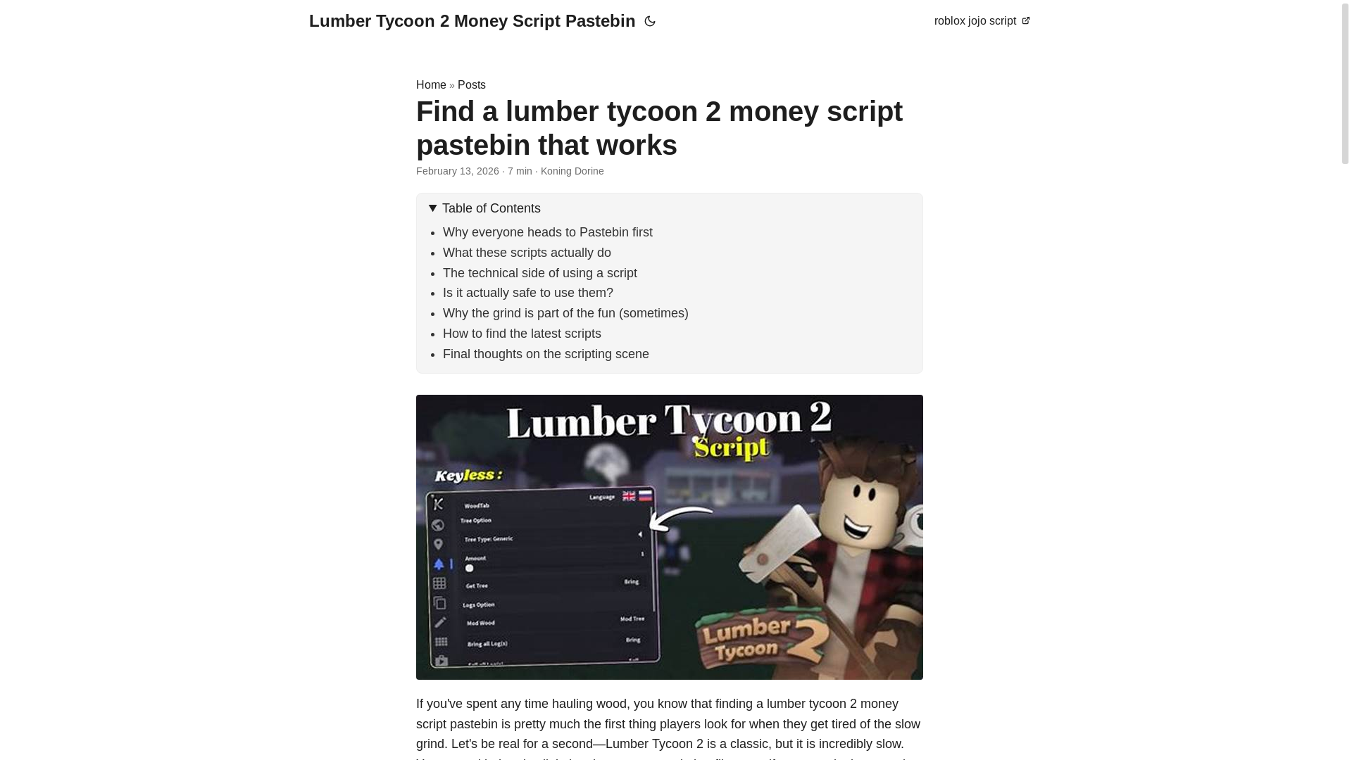 website screenshot of https://lumber-tycoon-2-money-script-pastebin.pages.dev/