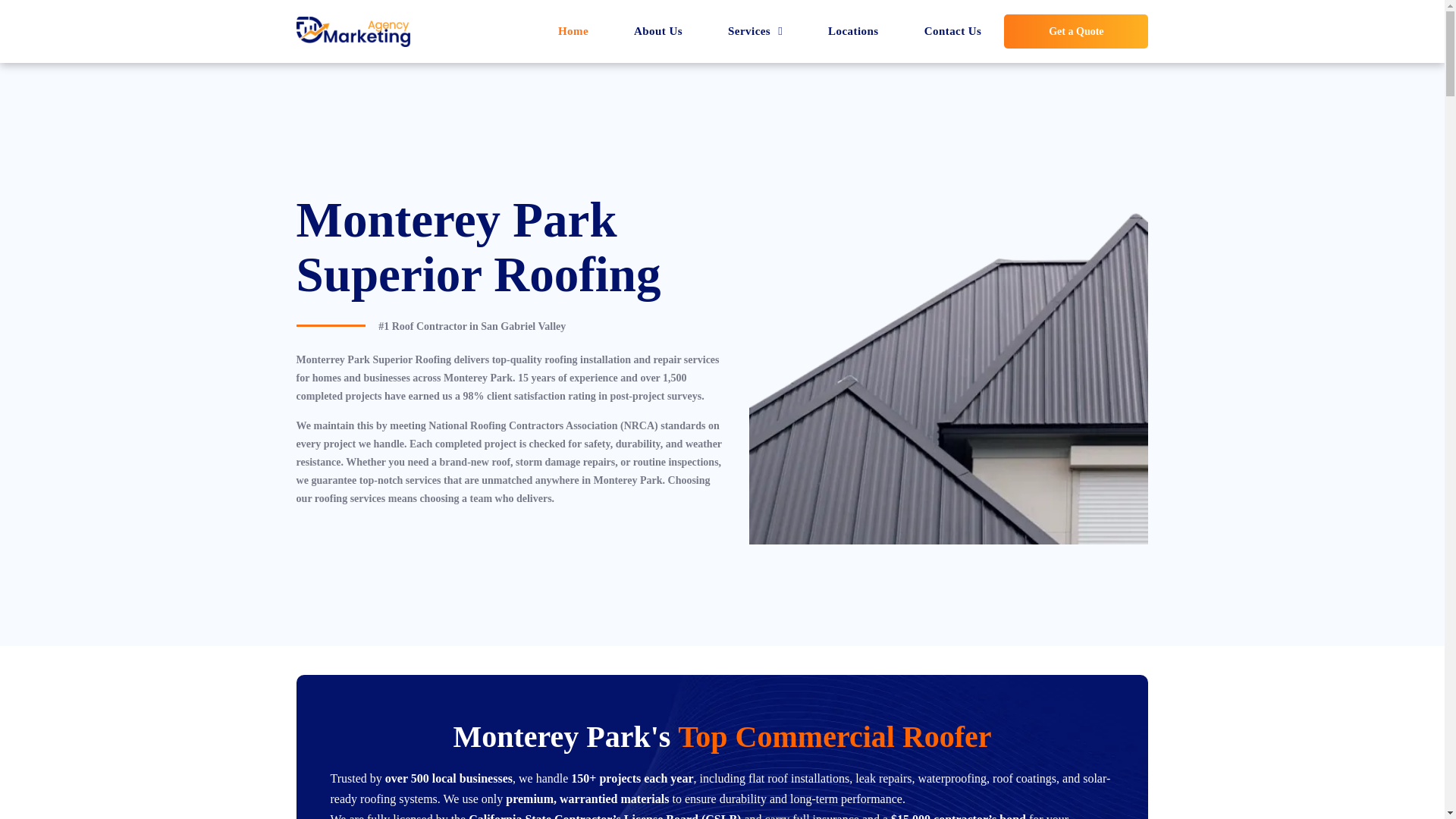 website screenshot of https://montereyparkroofs.com/