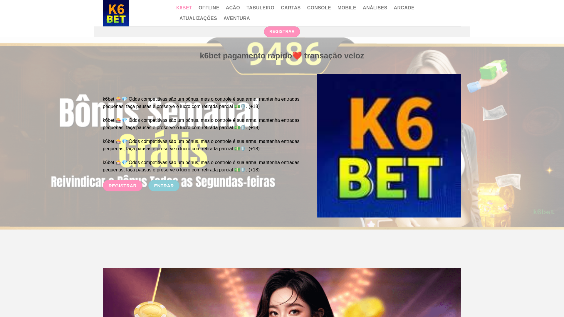 website screenshot of https://k6betsl.com/