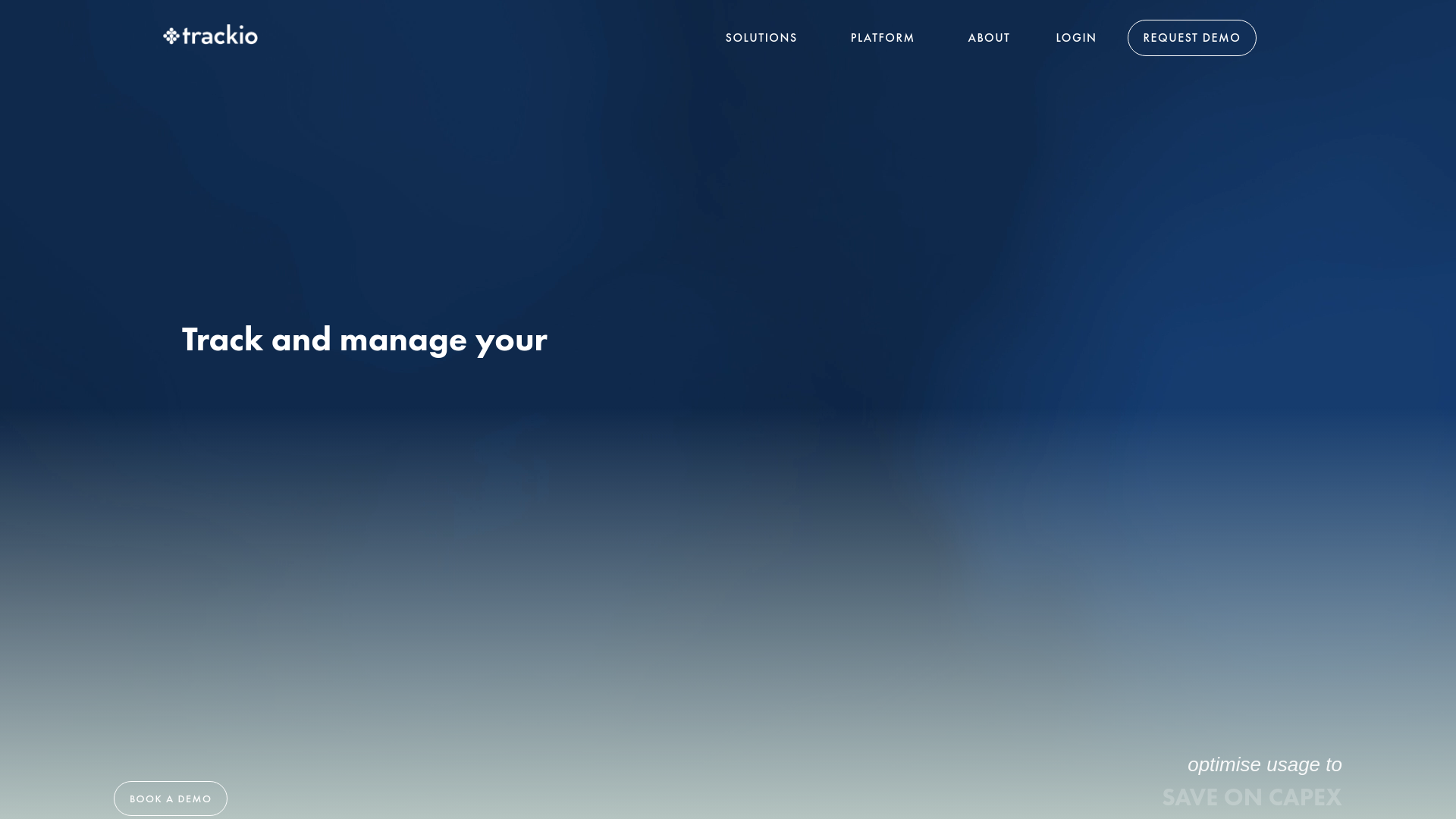 website screenshot of https://trackiohub.com/