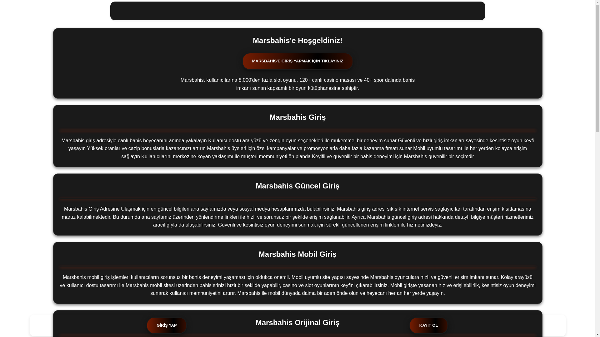 website screenshot of https://marsbahis-gercekcasino.com/