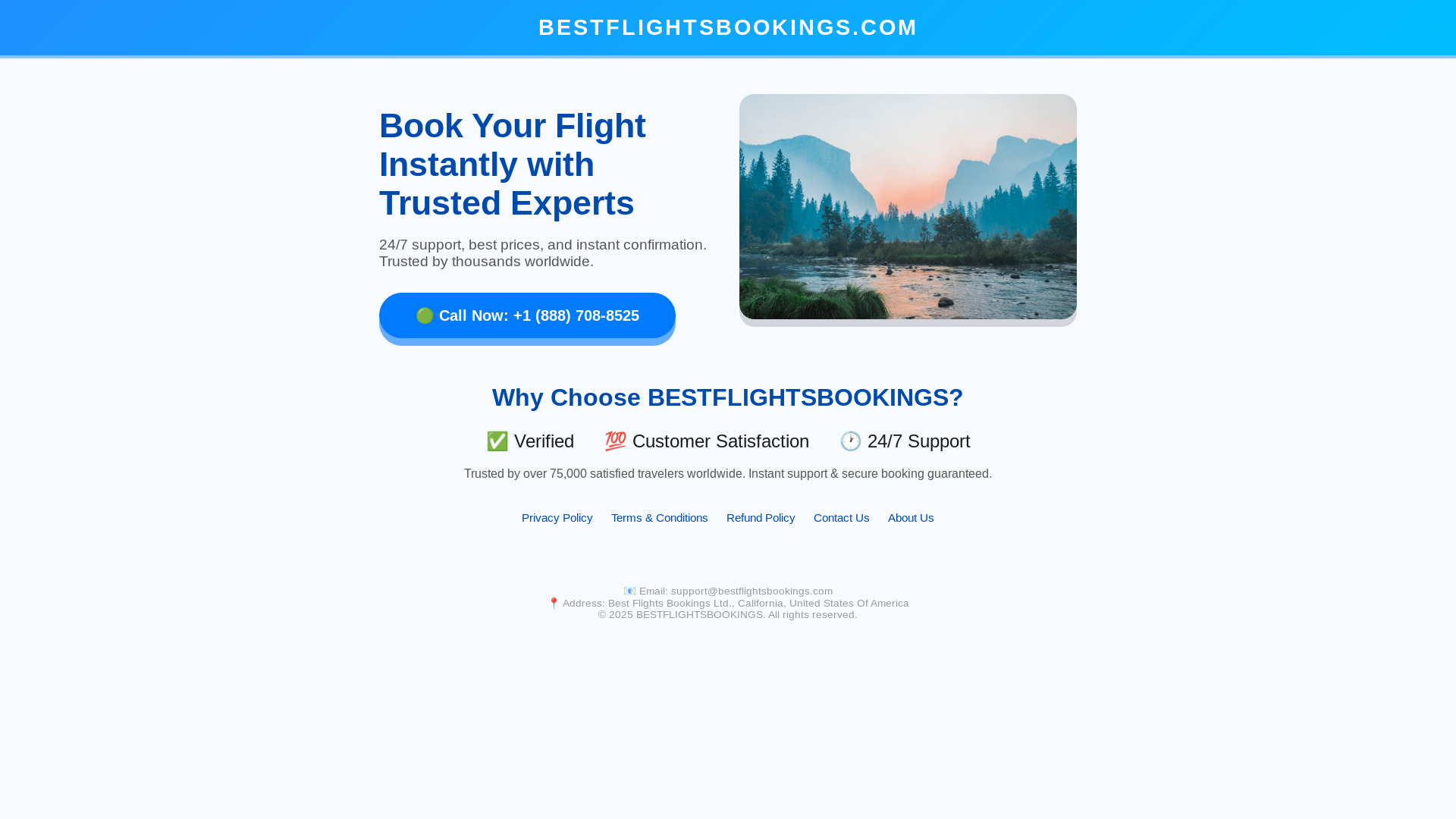 website screenshot of https://bestflightsbookings.com/