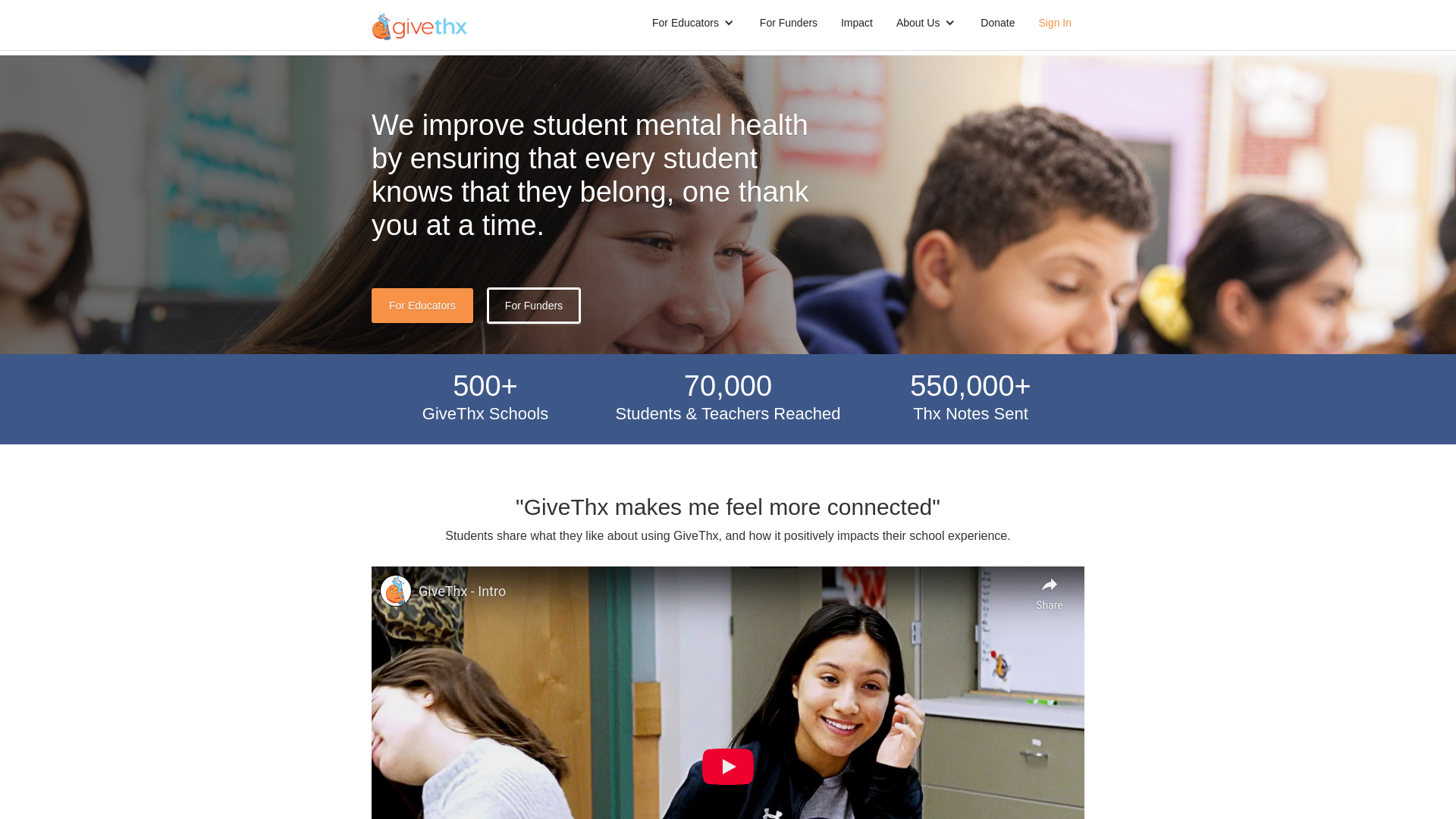 website screenshot of https://usegivethxful.com/