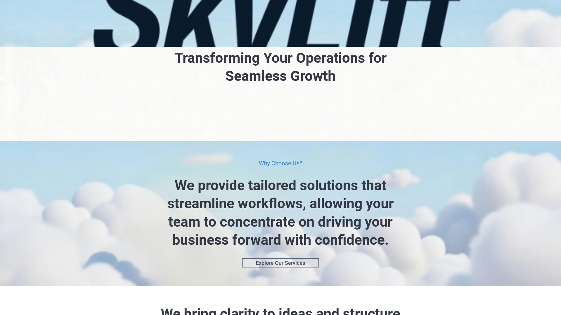 website screenshot of https://skyliftpartners.com/